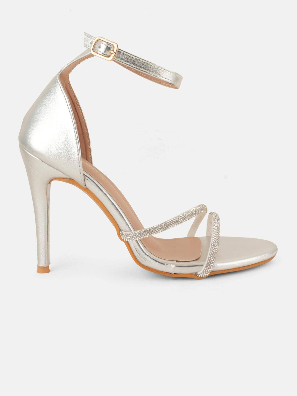 Womens Silver Party Heels | H78 - view 2