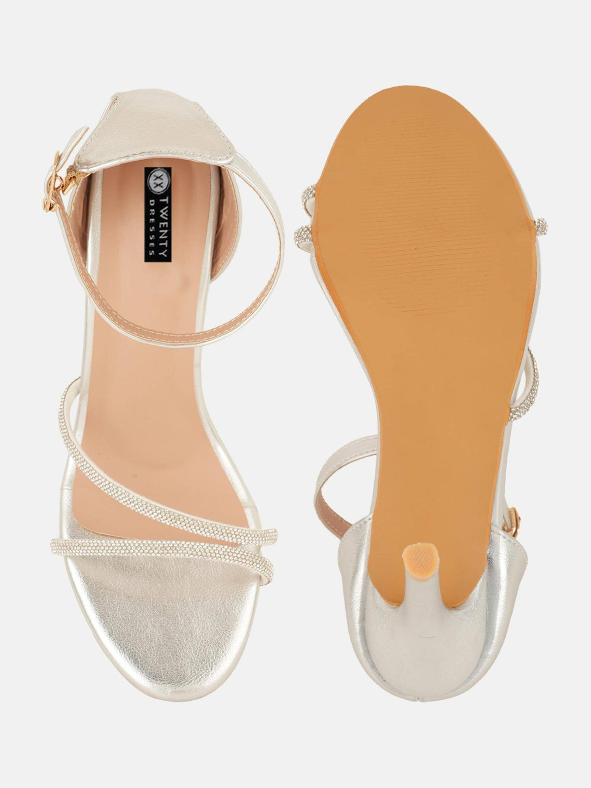 Womens Silver Party Heels | H78 - view 5