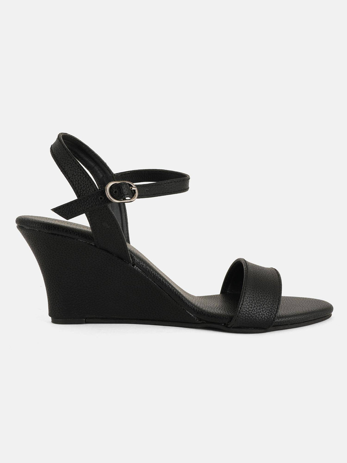 Womens Black Party Wedge Heels | H78 - view 2