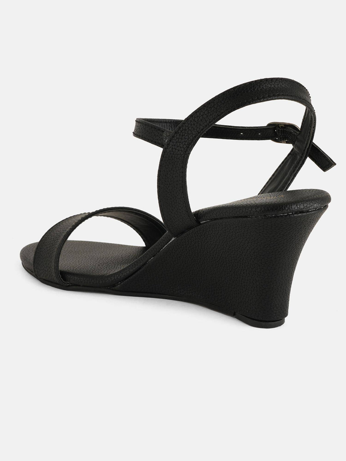 Womens Black Party Wedge Heels | H78 - view 3