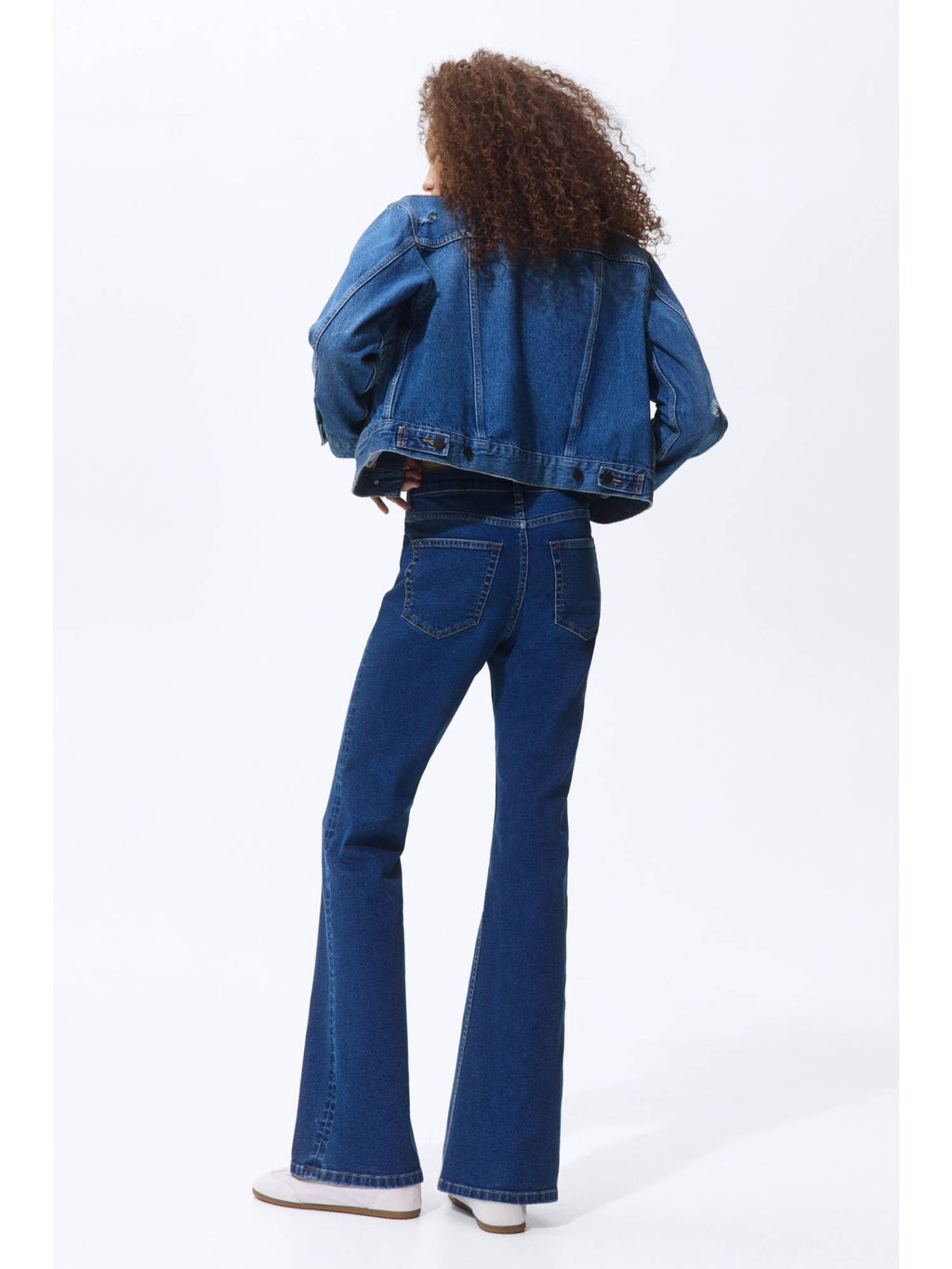 Women Blue Flared High Jeans | BG78 - view 3