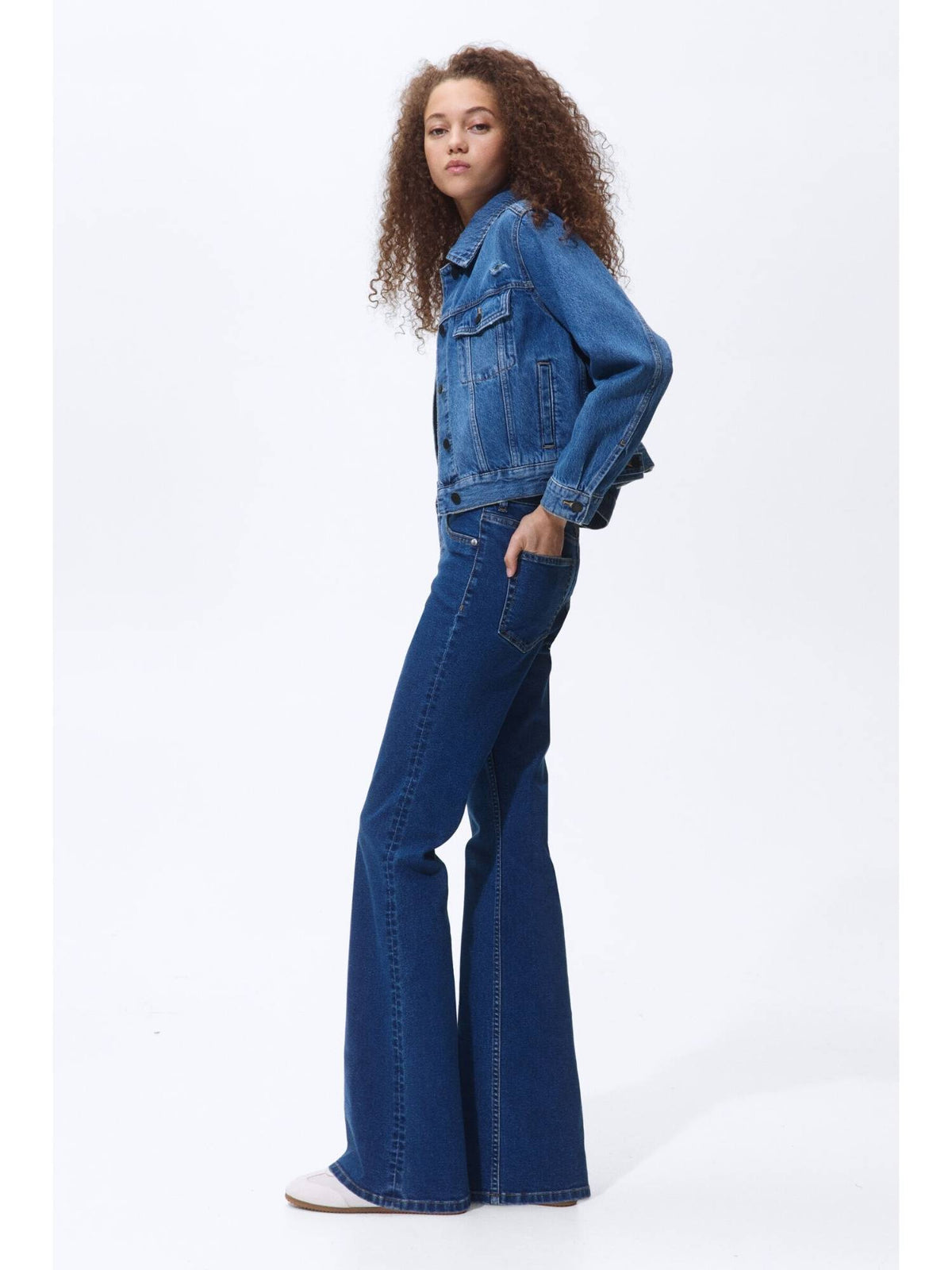 Women Blue Flared High Jeans | BG78 - view 4
