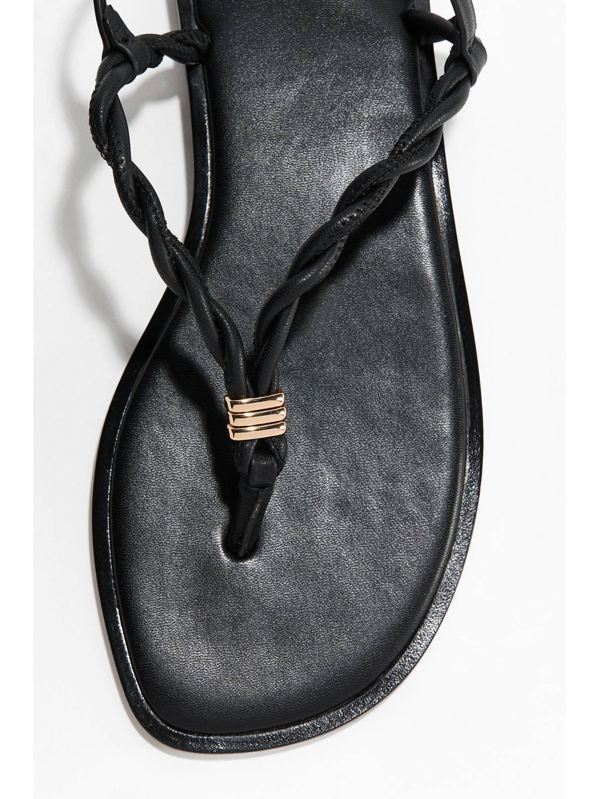 Women Black Twist-Detail Sandals | SD89 - view 2
