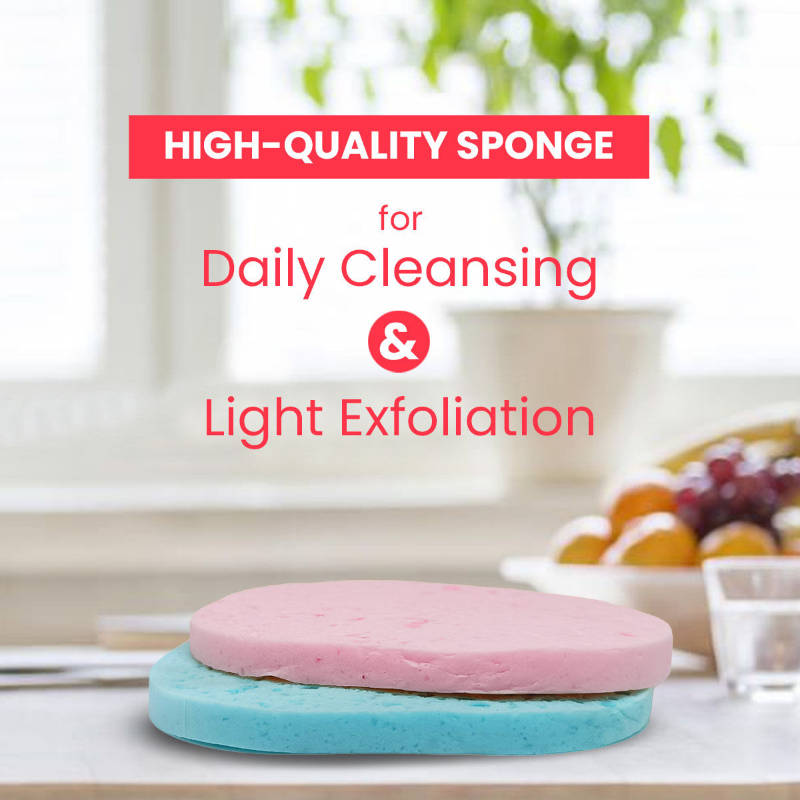 Face Cleansing Sponge Pad Puff - Pack of 2 | T32 - view 6
