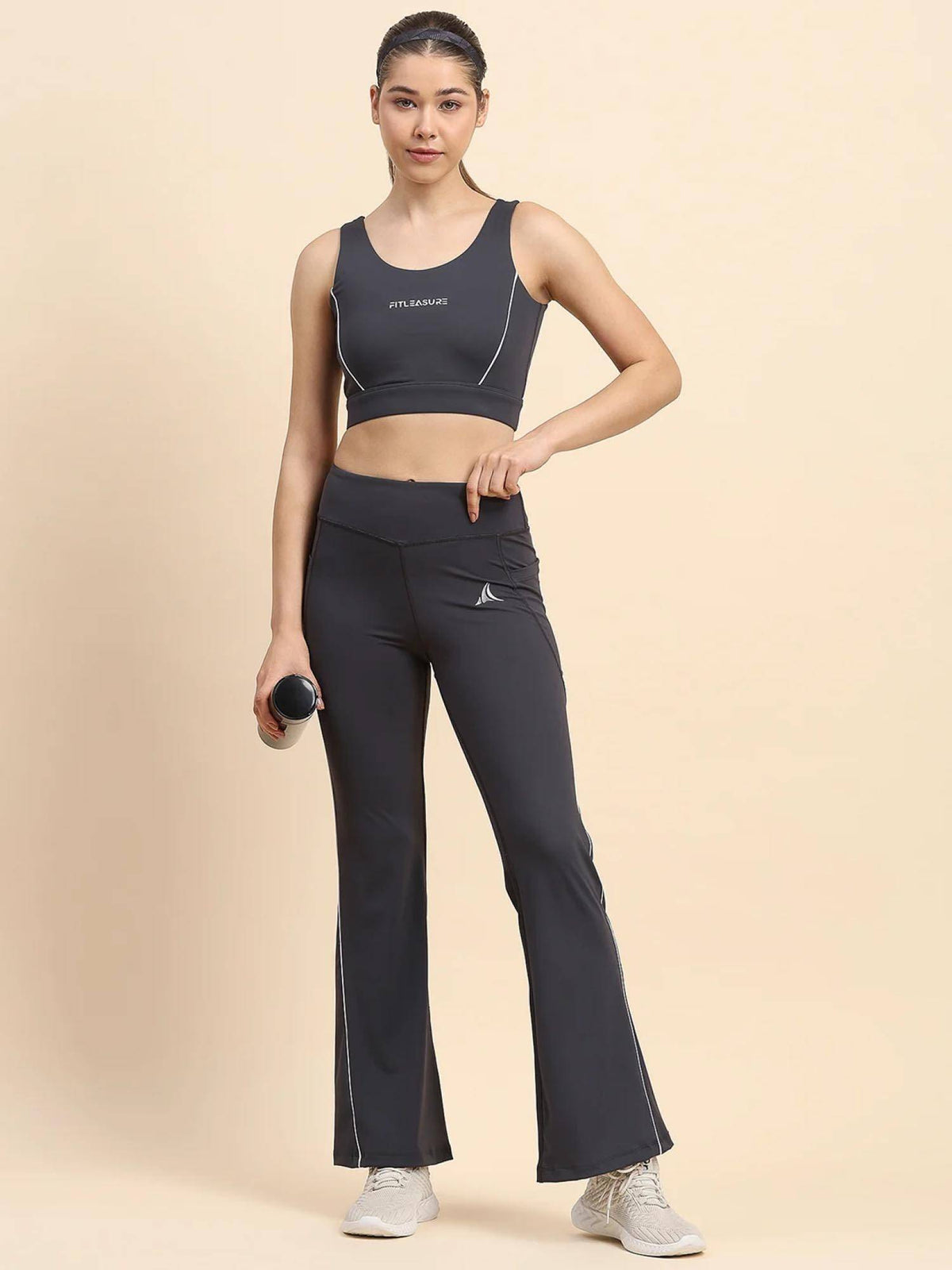 Charcoal Flareflex Performance High-Waist Flared Leggings | L90 - view 5