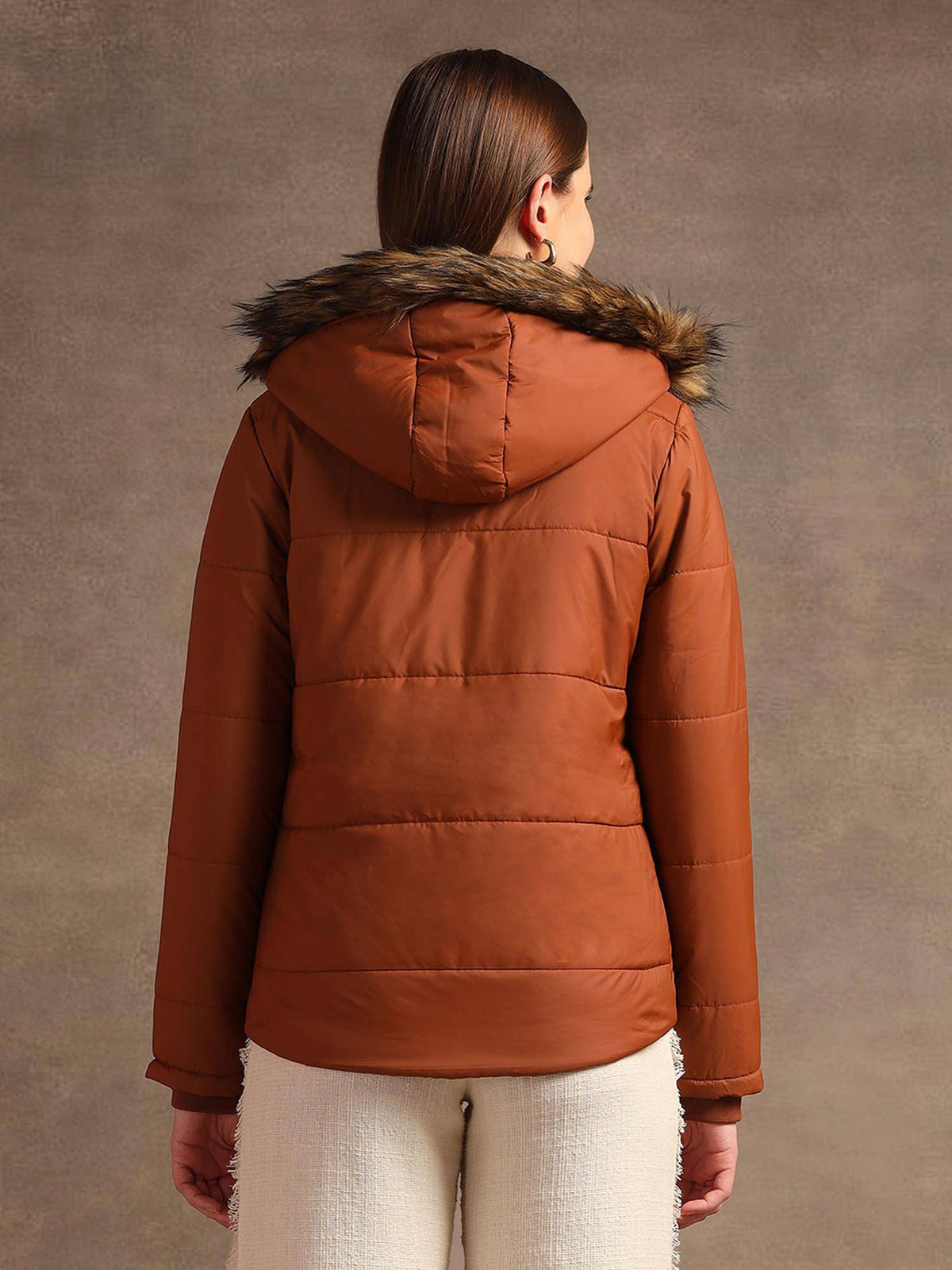 Hooded Solid Padded Jacket | JC78 - view 5