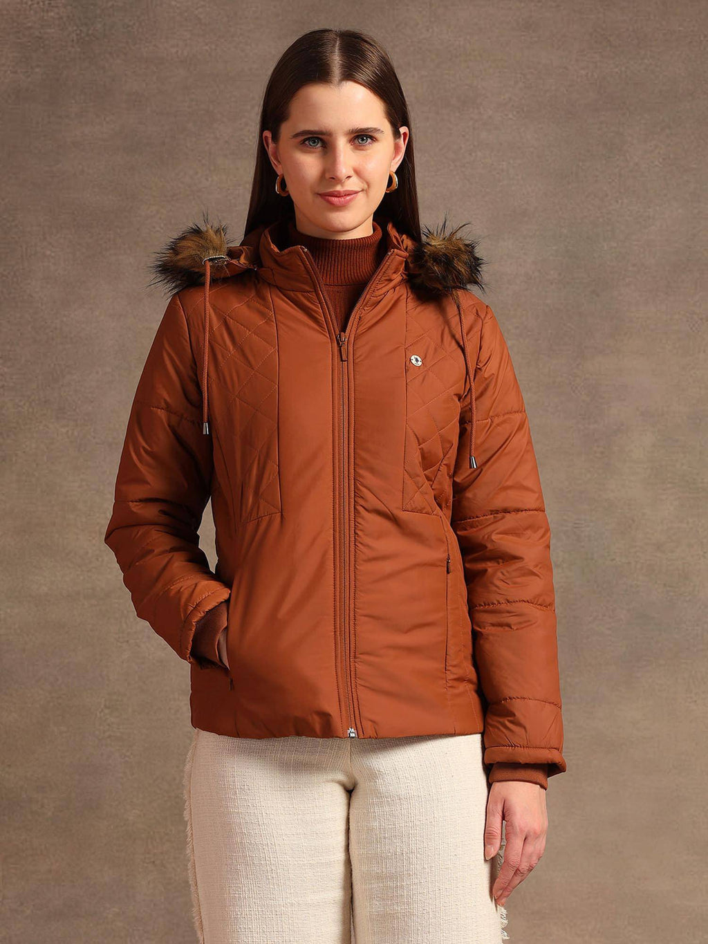 Hooded Solid Padded Jacket | JC78 - view 6