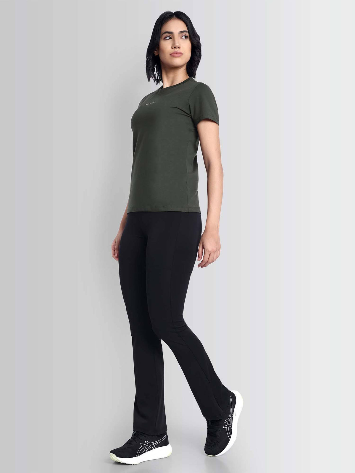 Women Essentials Stretch Brand Tee - Climbing Olive | TT89 - view 2