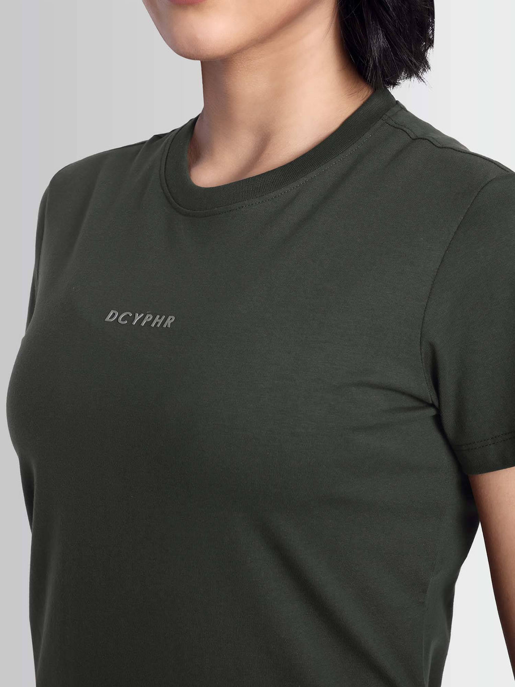 Women Essentials Stretch Brand Tee - Climbing Olive | TT89 - view 3