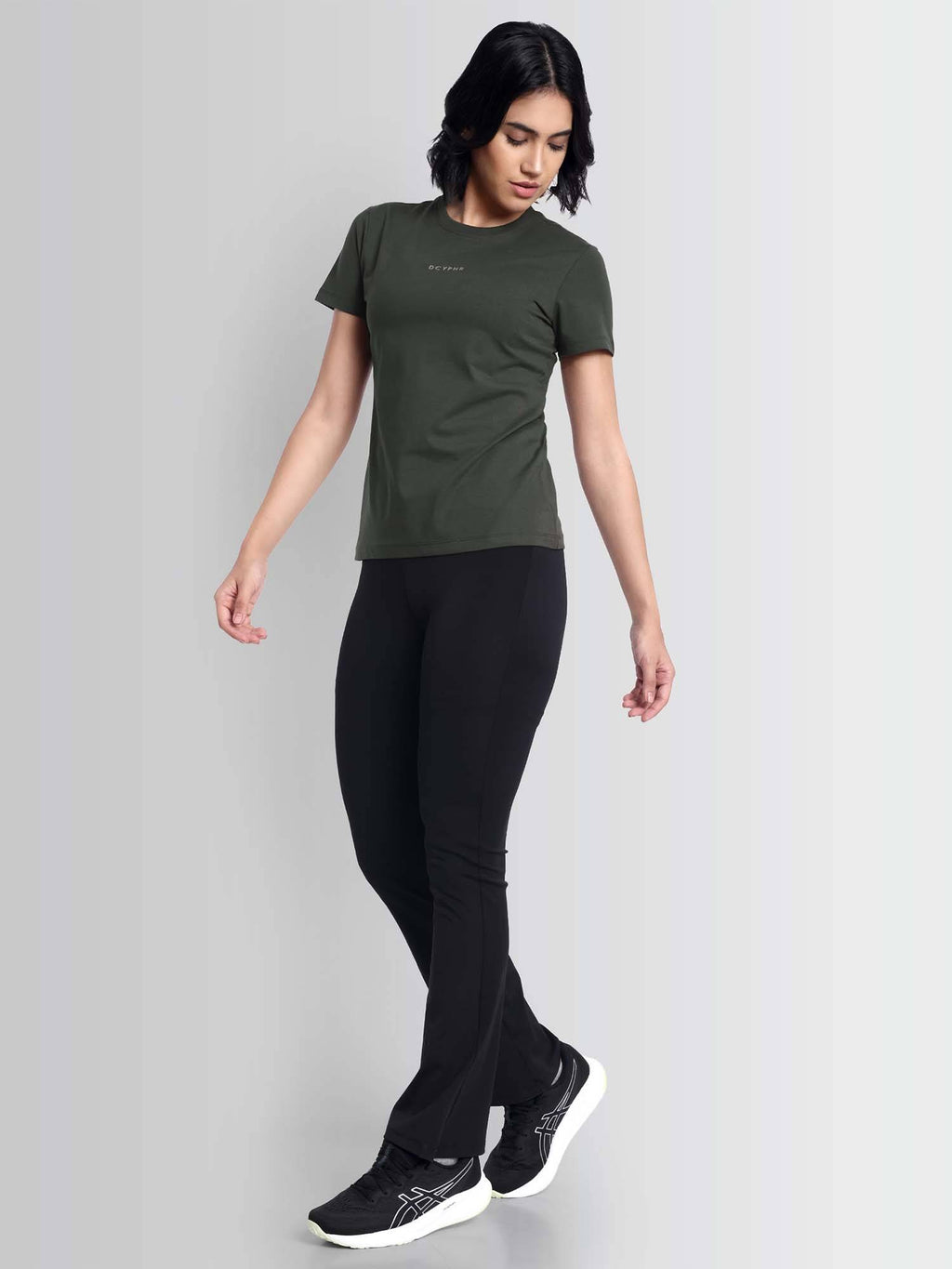 Women Essentials Stretch Brand Tee - Climbing Olive | TT89 - view 4