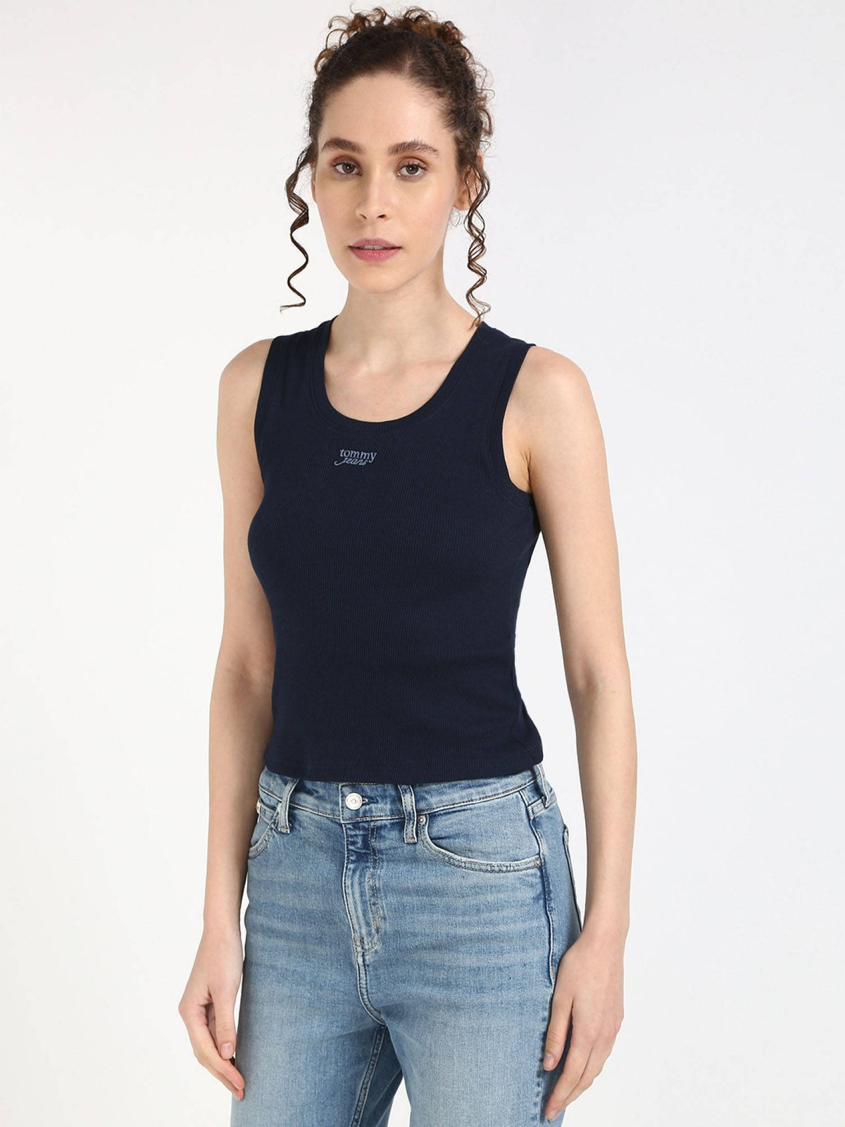 Womens Beige Solid Tank Top | TT98 - view 15