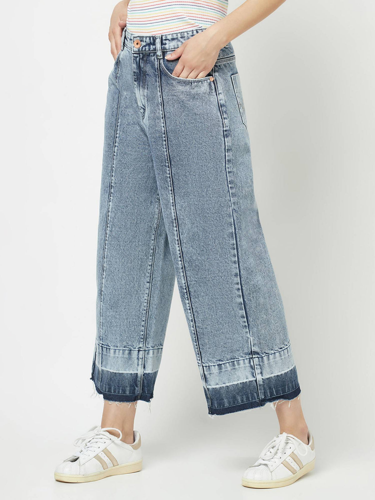 Women Blue Relaxed Fit Jeans | RF89 - view 3