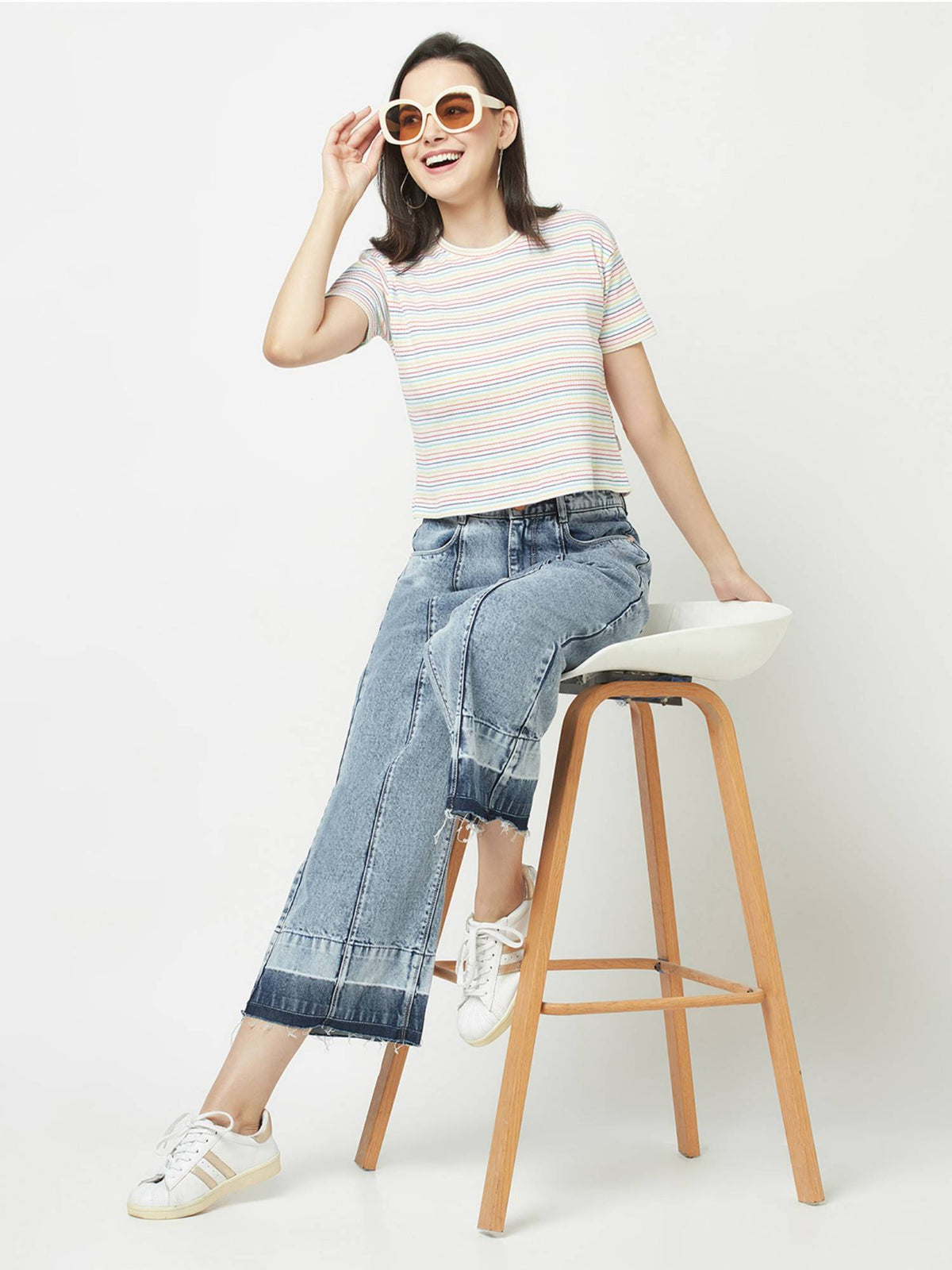 Women Blue Relaxed Fit Jeans | RF89 - view 5