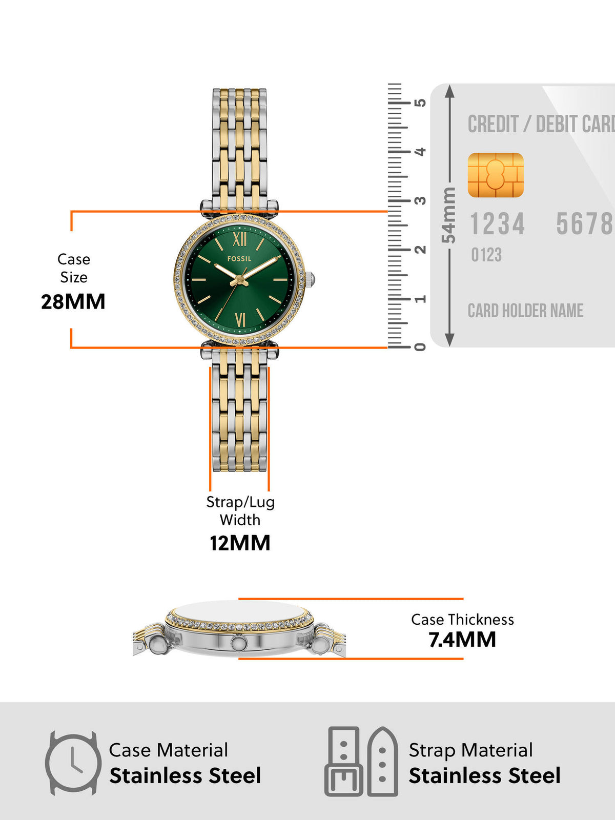 Carlie Two Tone Women Quartz Watch ( ES5439 ) | W92 - view 5