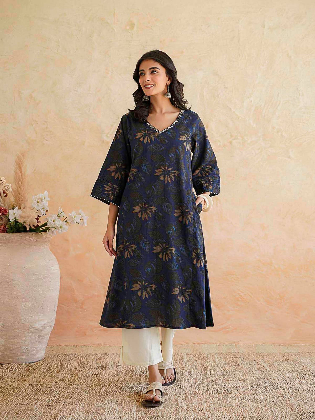 Green Printed Ultimate Kurta | KDG - view 16