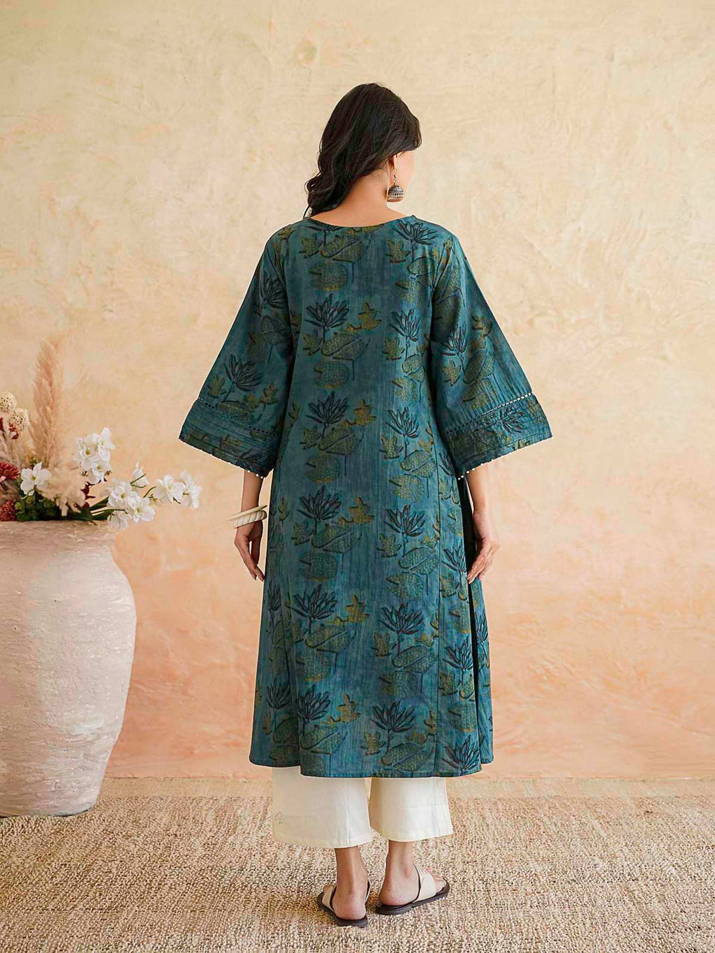 Green Printed Ultimate Kurta | FY93 - view 6