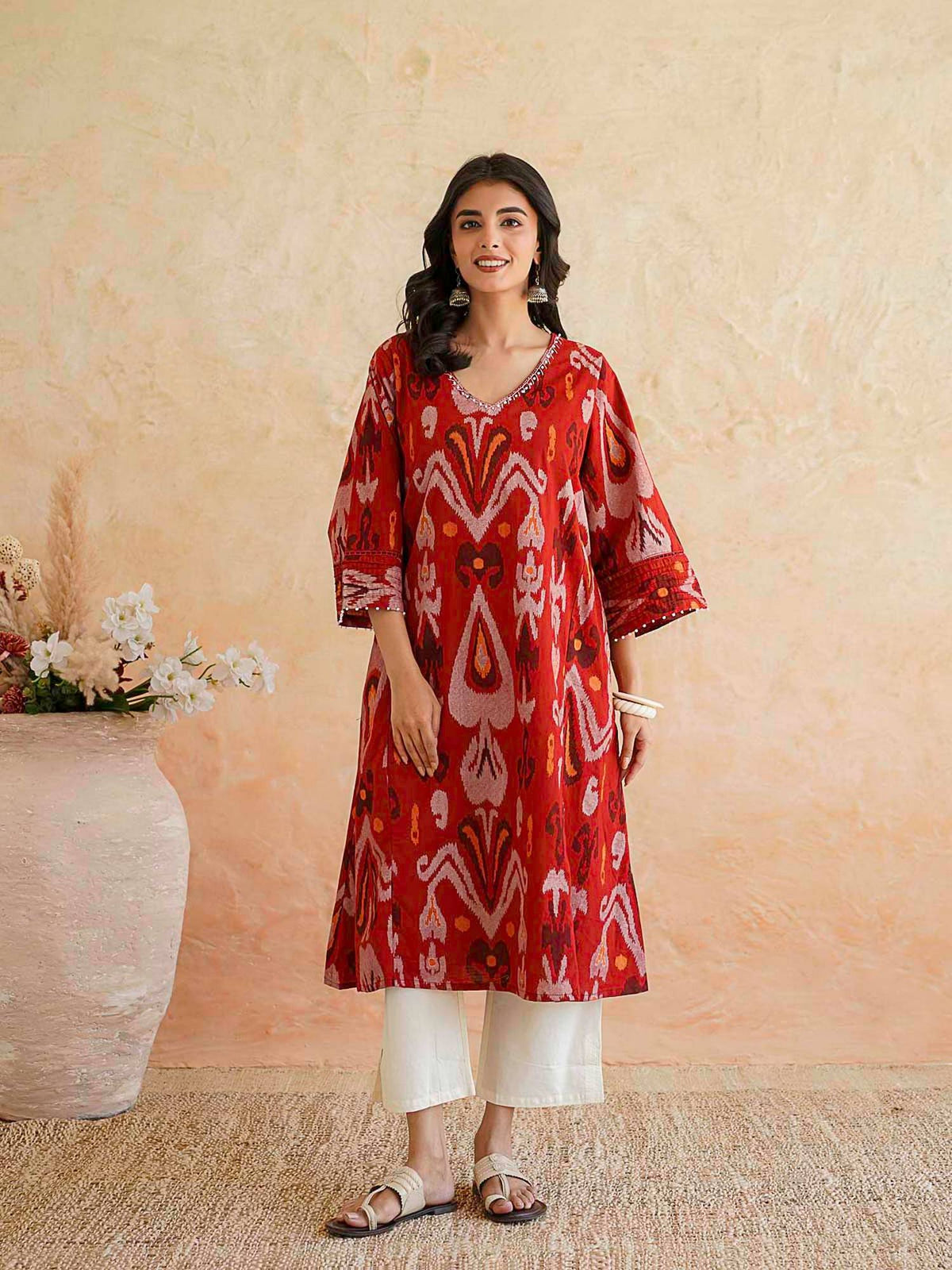 Green Printed Ultimate Kurta | KDG - view 7