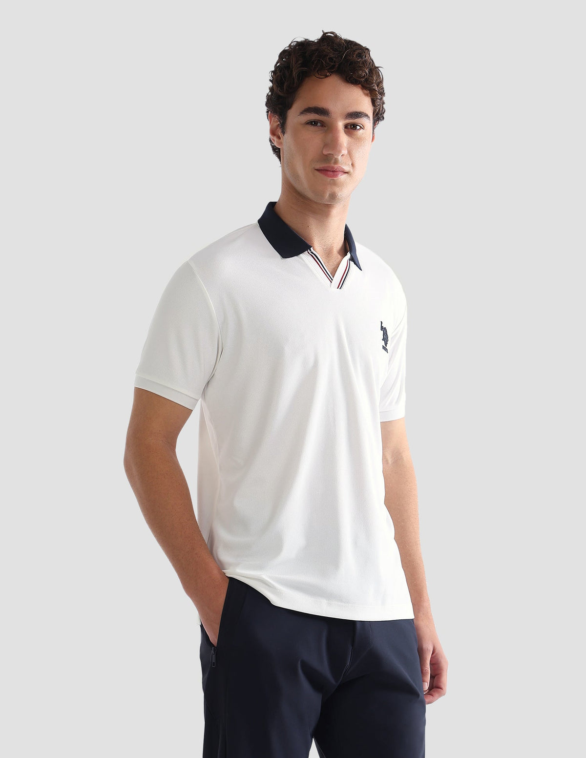 Solid Slim Fit Active Polo Shirt USP0