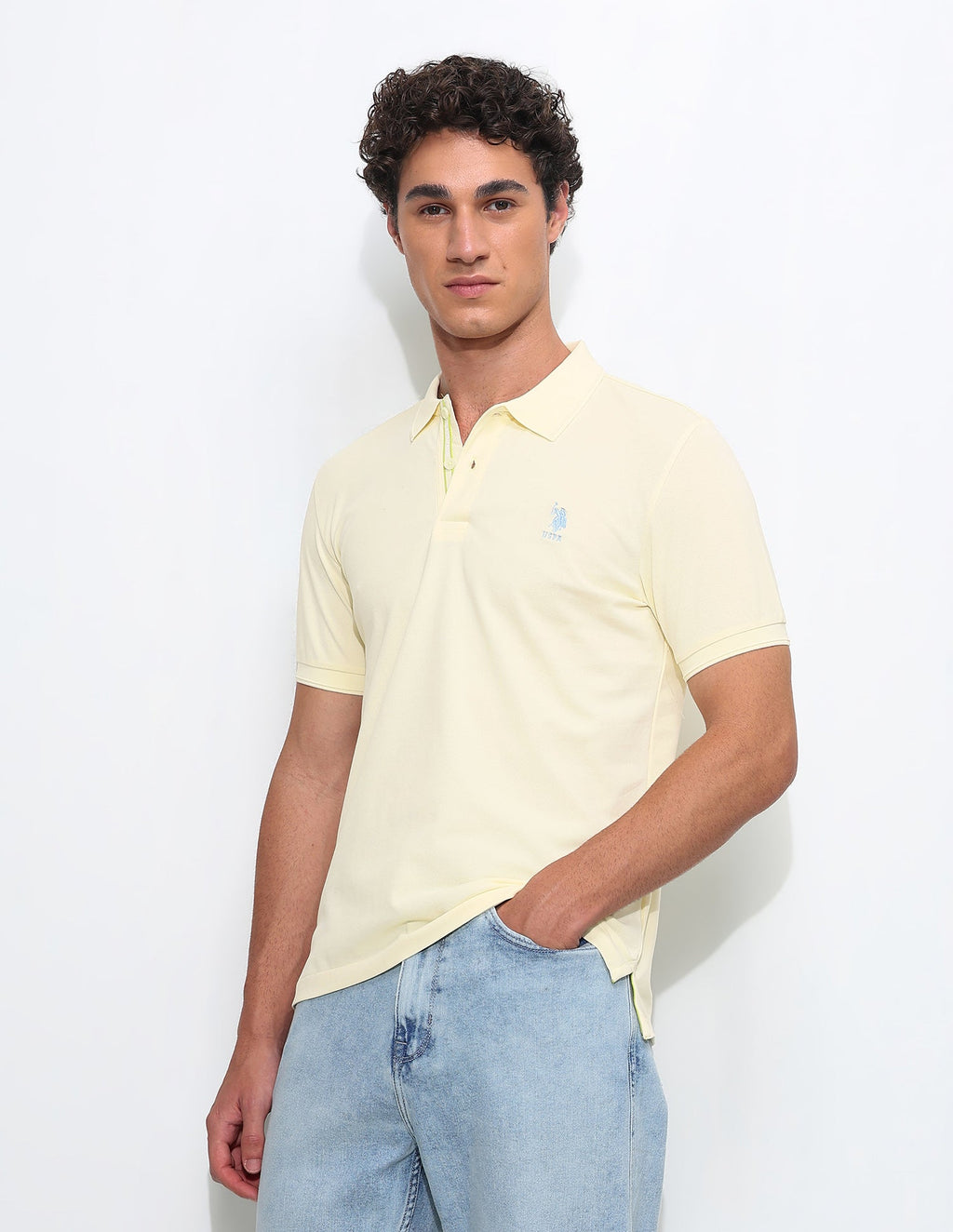 Solid Slim Fit Polo Shirt USP0