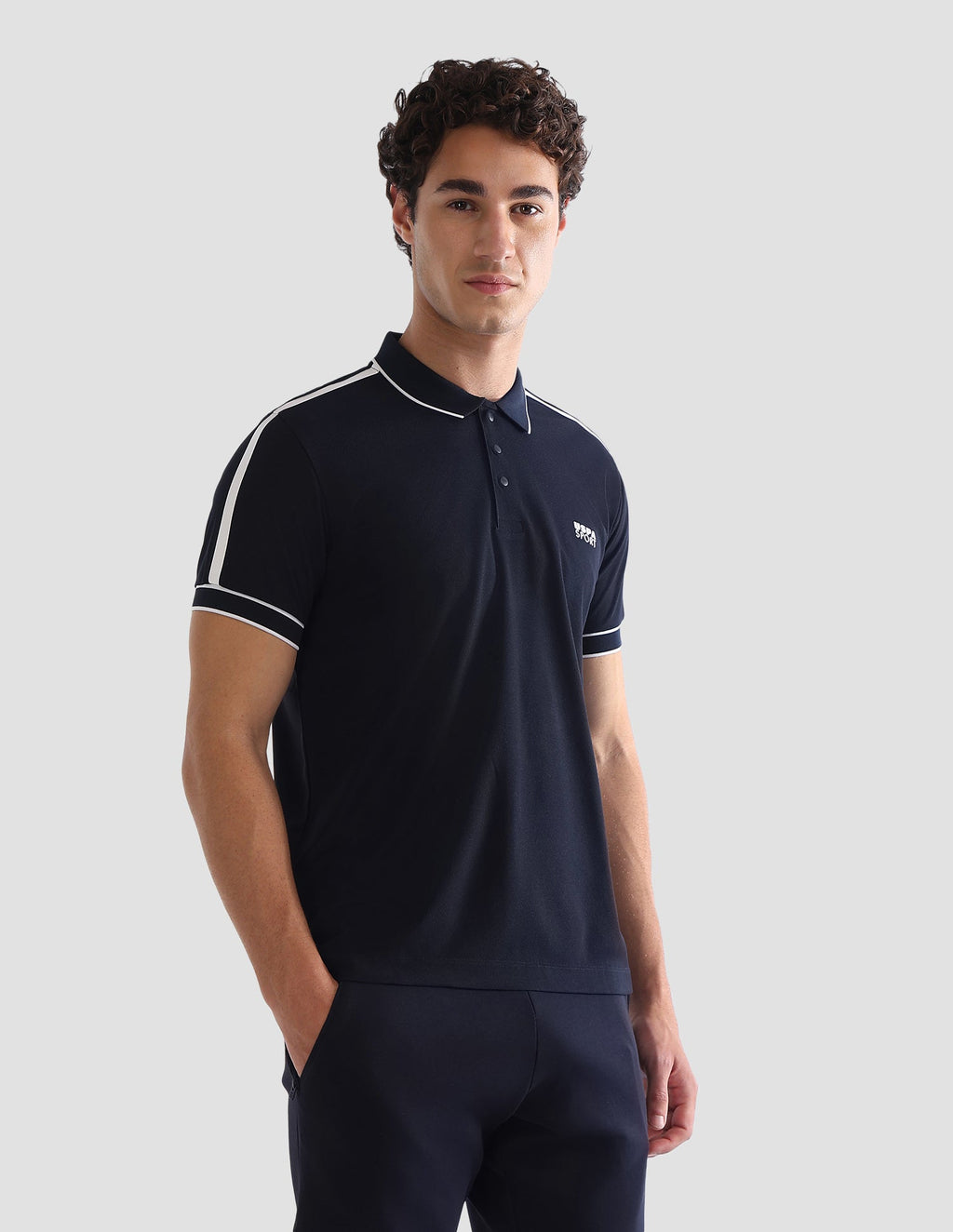 Solid Slim Fit Active Polo Shirt USP0