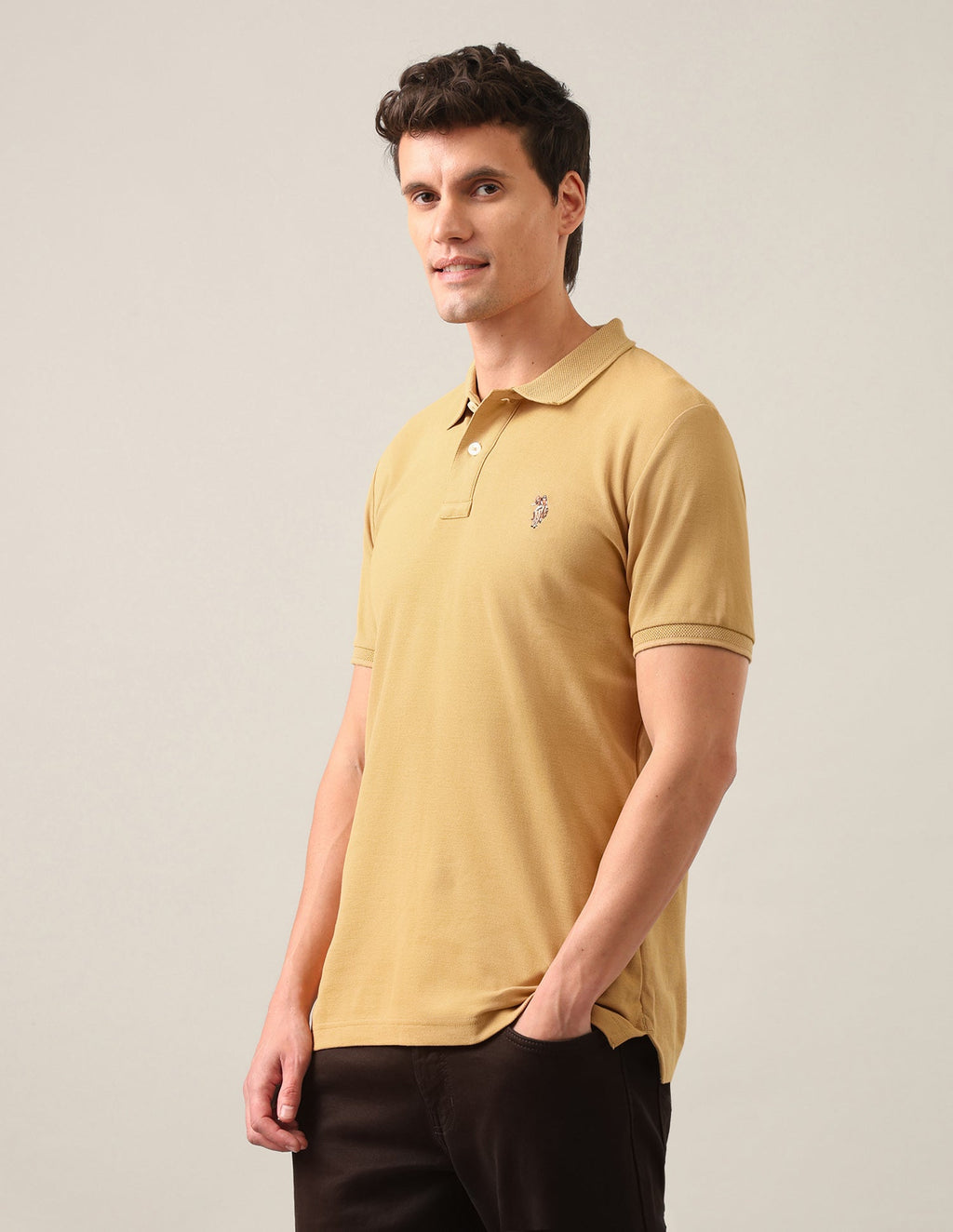 Solid Slim Fit Polo Shirt USP0