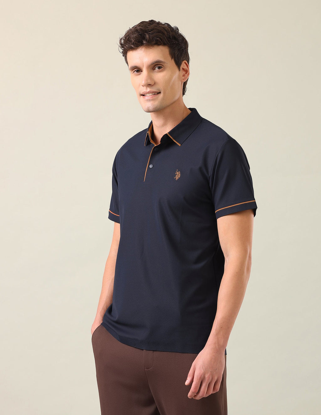 Solid Slim Fit Polo Shirt USP0