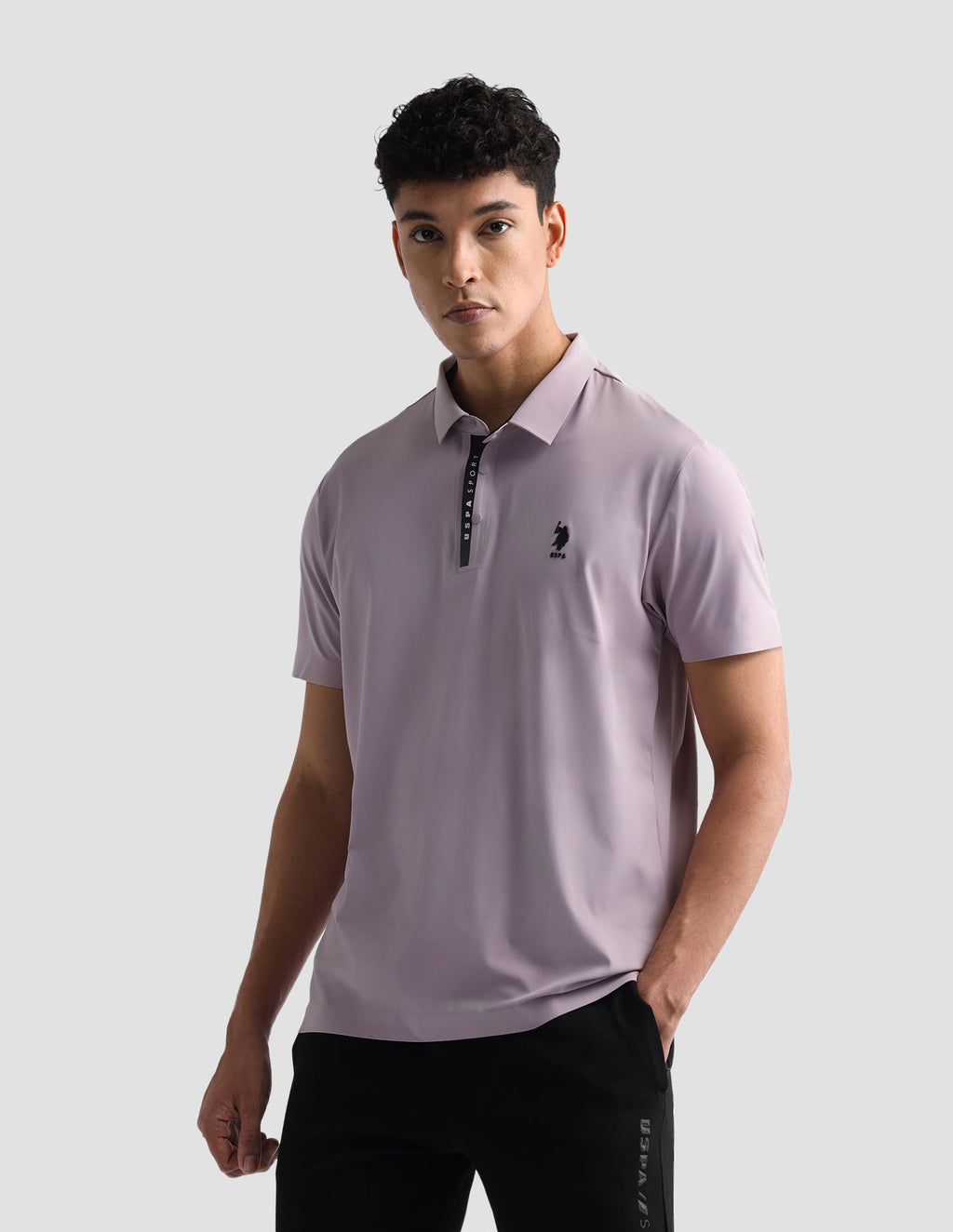 Solid Slim Fit Active Polo Shirt USP0