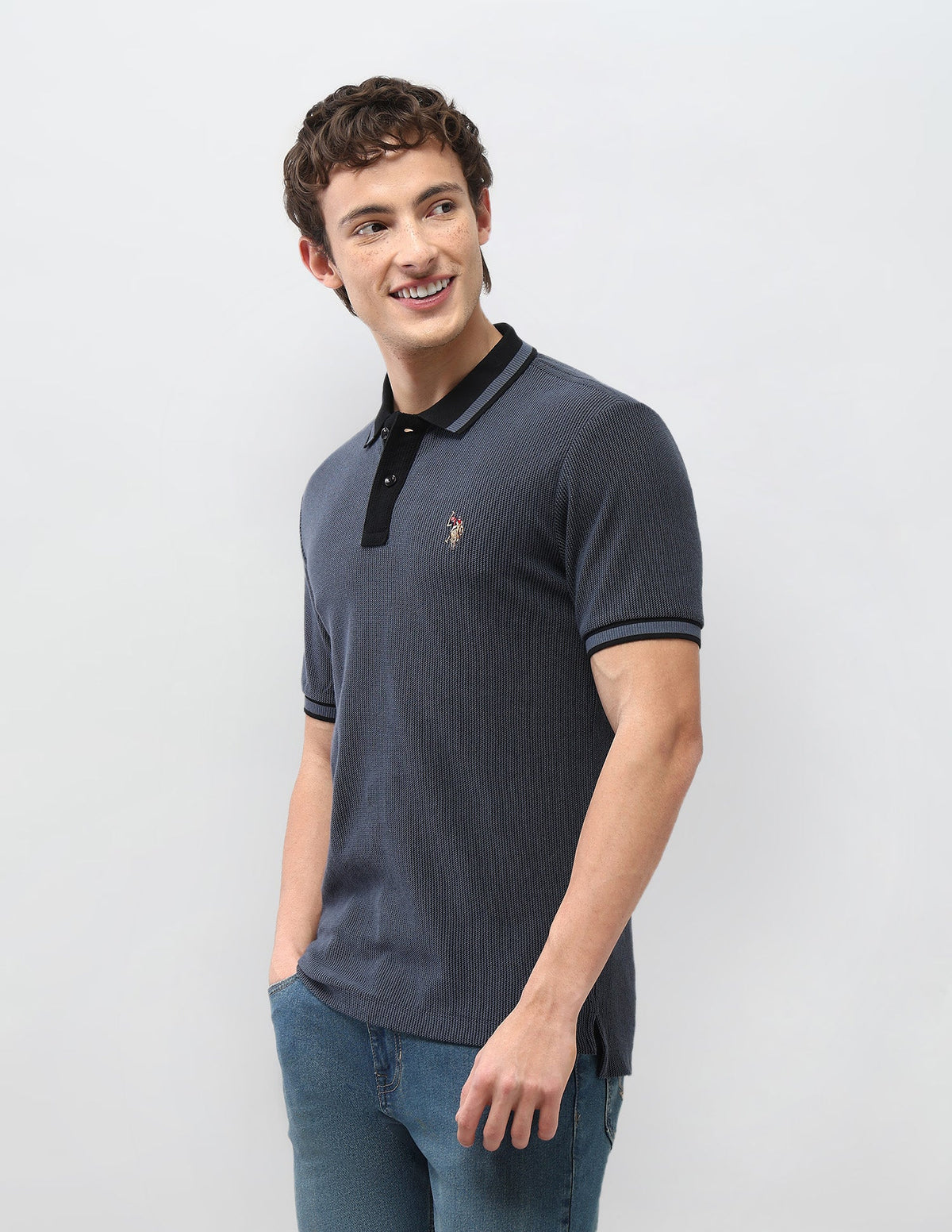 Textured Motel On The Coast Polo Shirt USP0