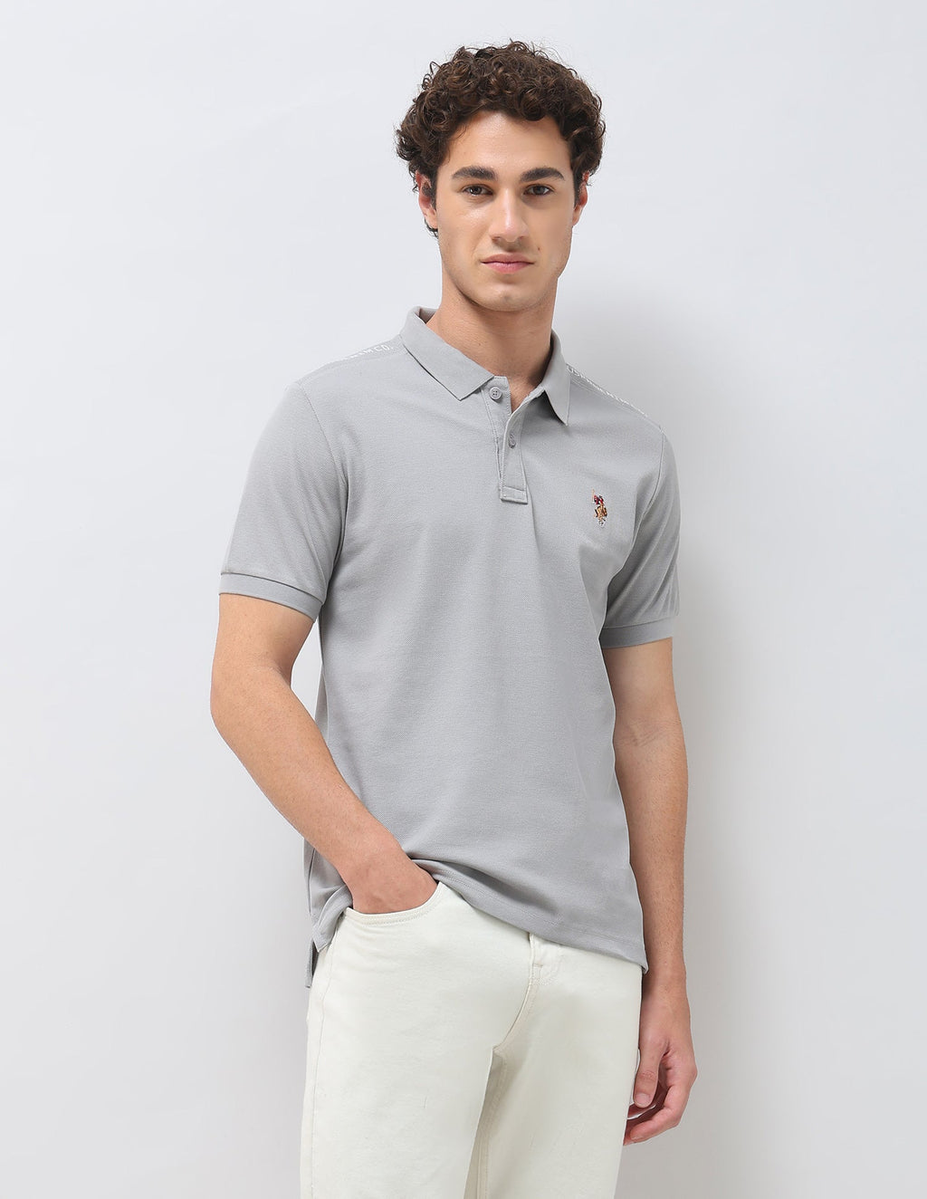 Solid Slim Fit Polo Shirt USP0