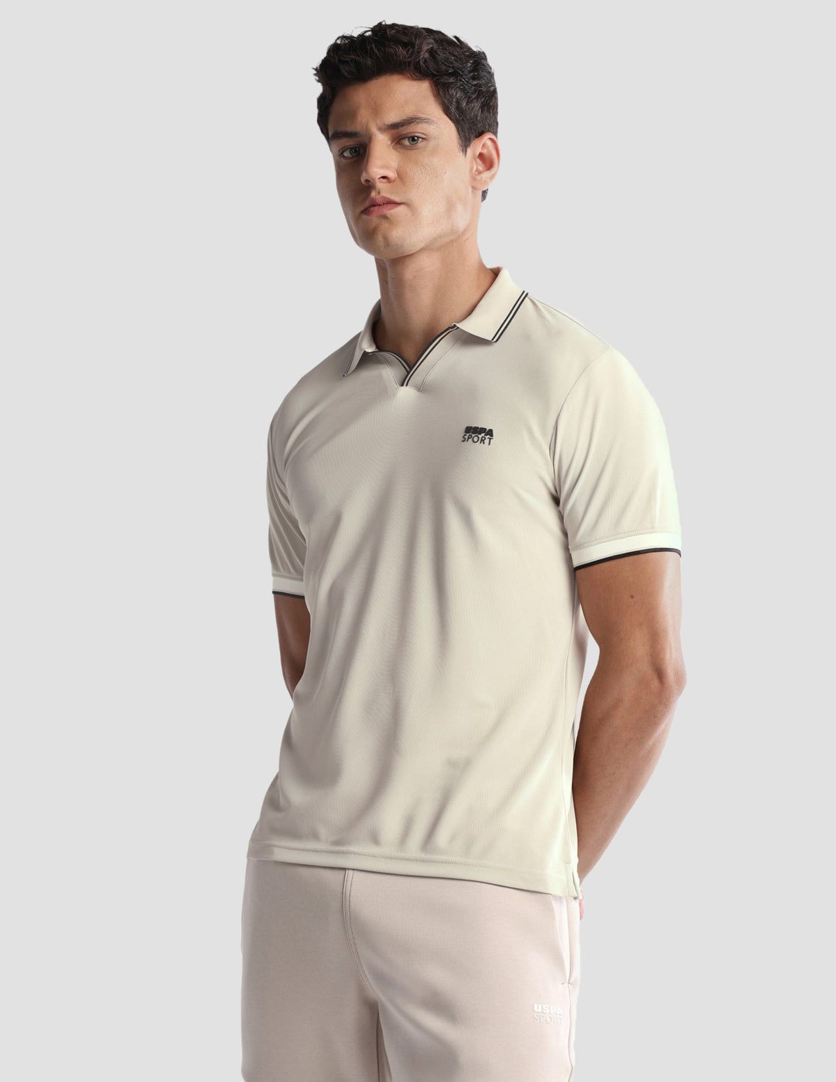 Solid Regular Fit Active Polo Shirt USP0