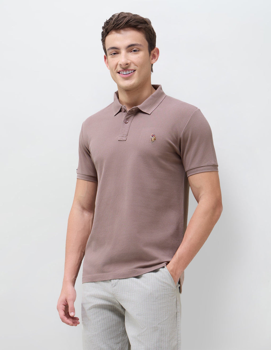 Solid Slim Fit Polo Shirt USP0