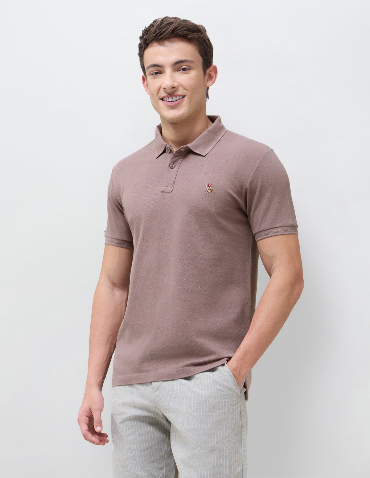 Solid Slim Fit Polo Shirt USP0