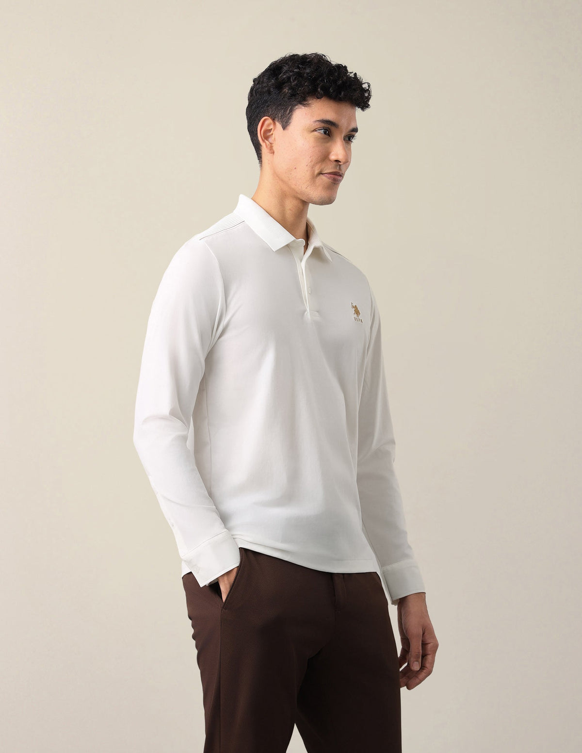 Solid Slim Fit Polo Shirt USP0