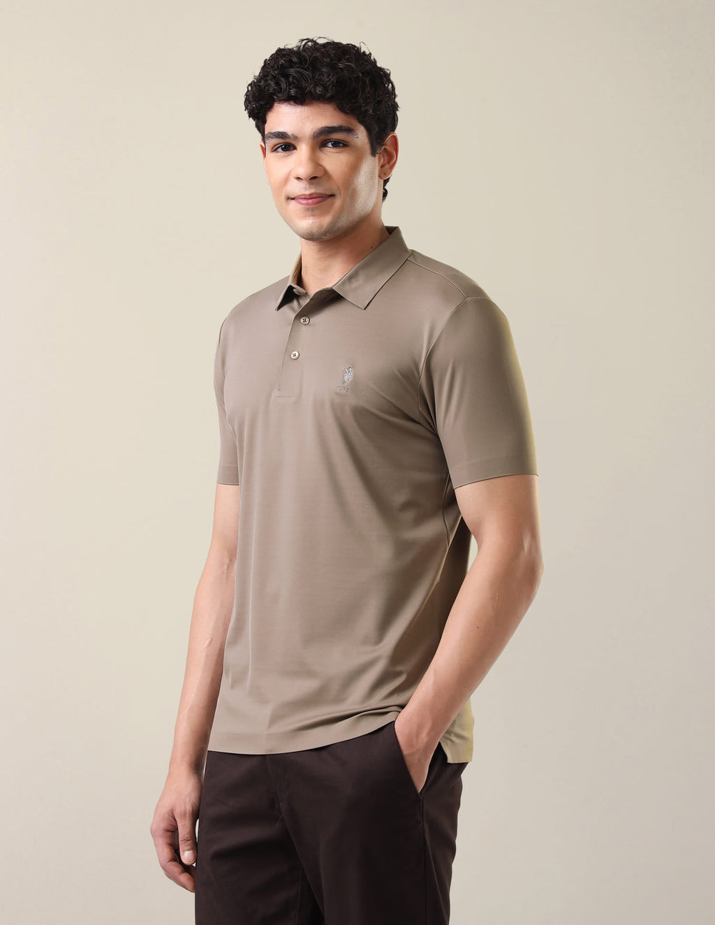 Solid Slim Fit Polo Shirt USP0