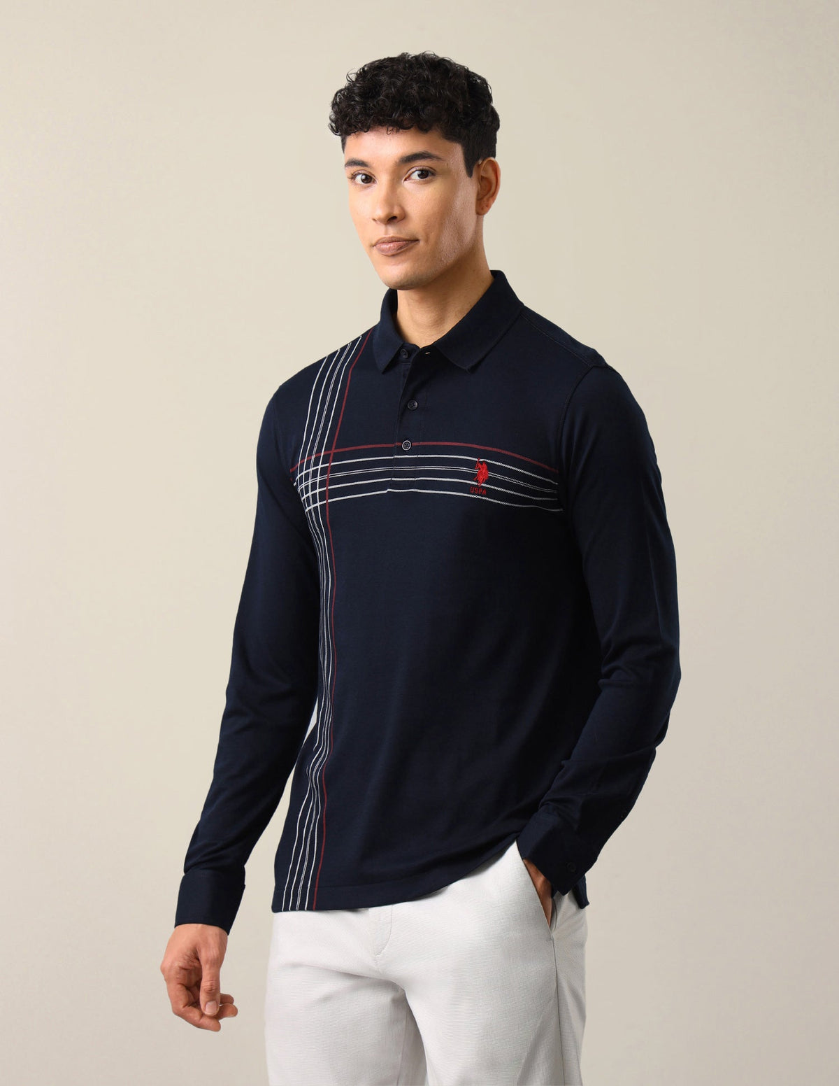 Solid Slim Fit Polo Shirt USP0