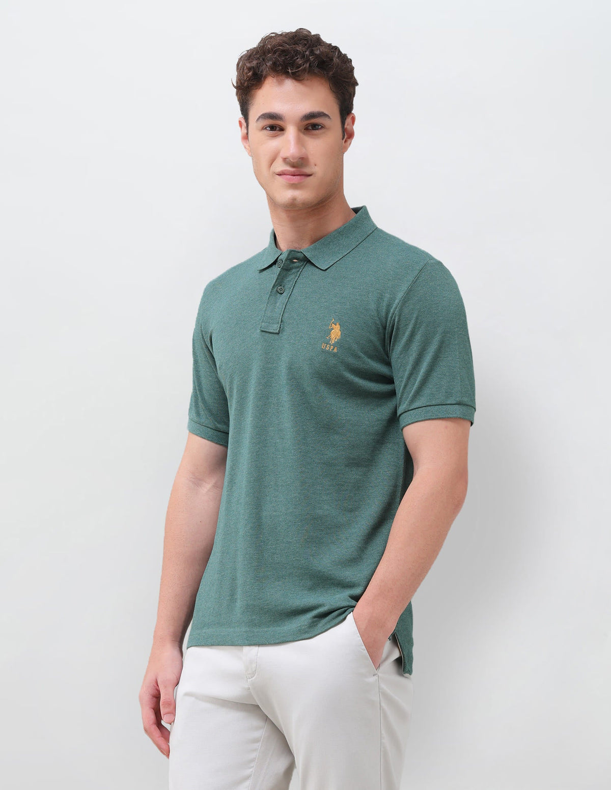 Solid Slim Fit Polo Shirt USP0
