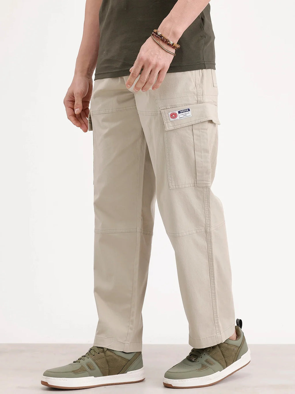 Relaxed Fit Cargo Trouser | Beige