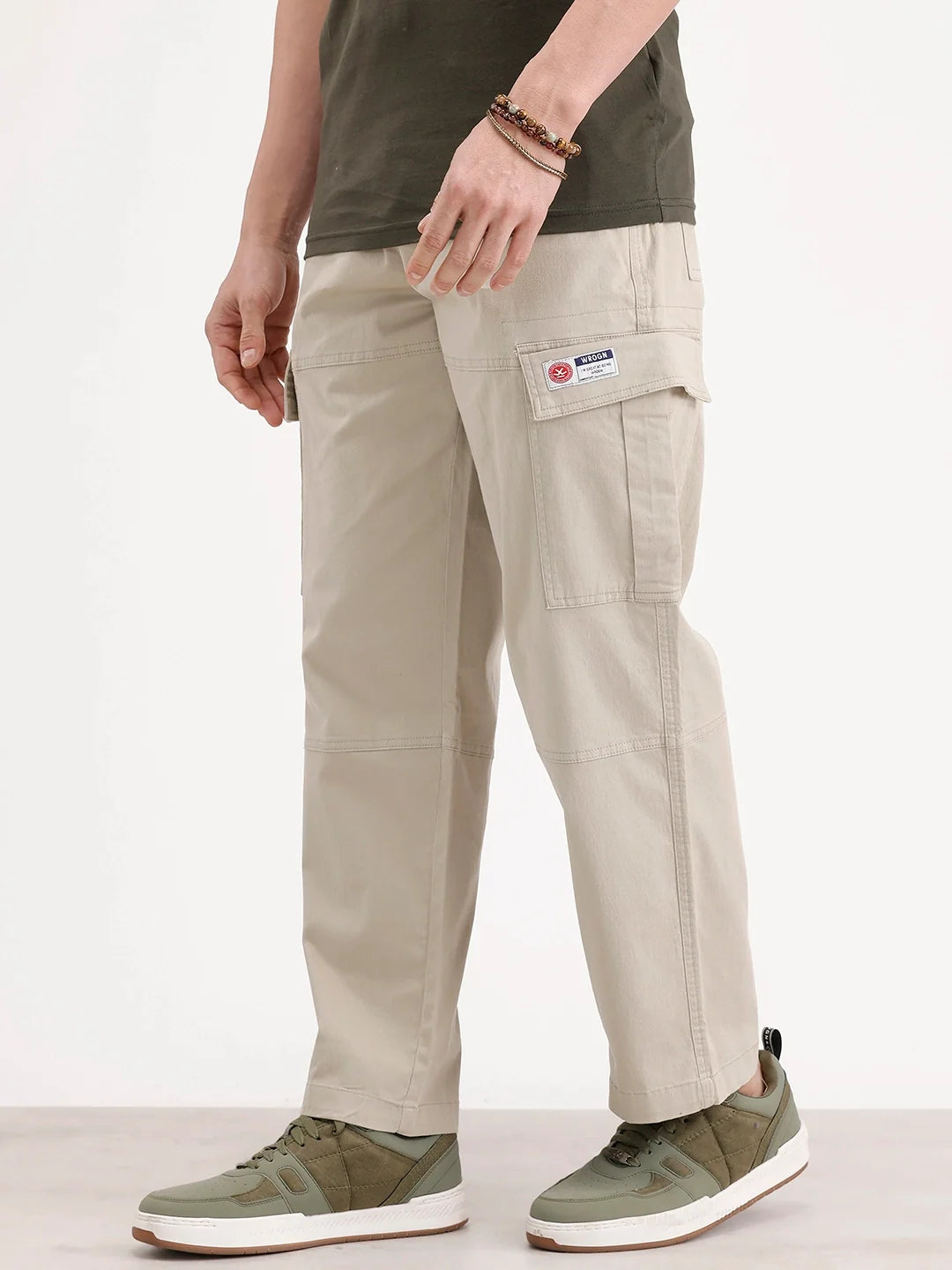 Relaxed Fit Cargo Trouser | Beige