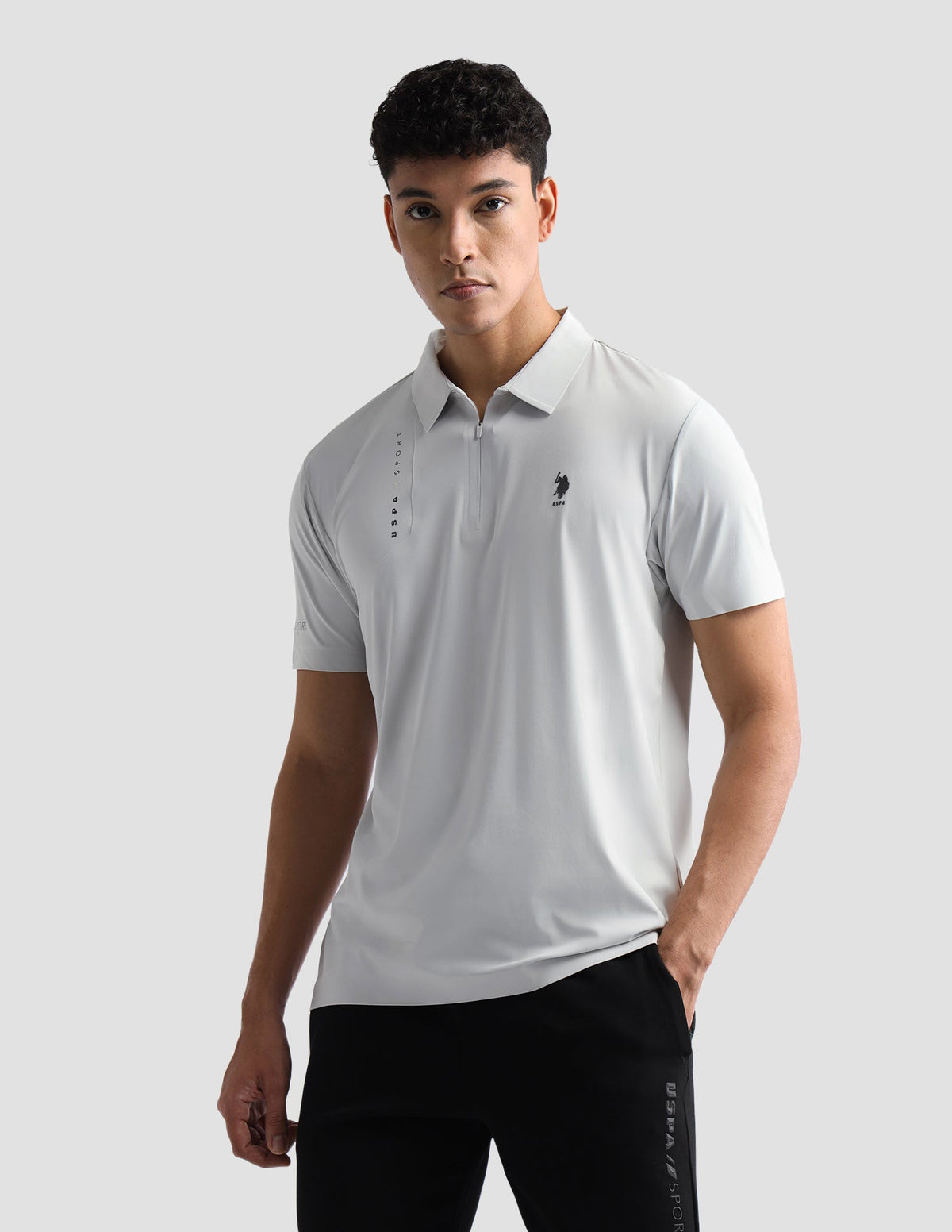 Solid Slim Fit Active Polo Shirt USP0