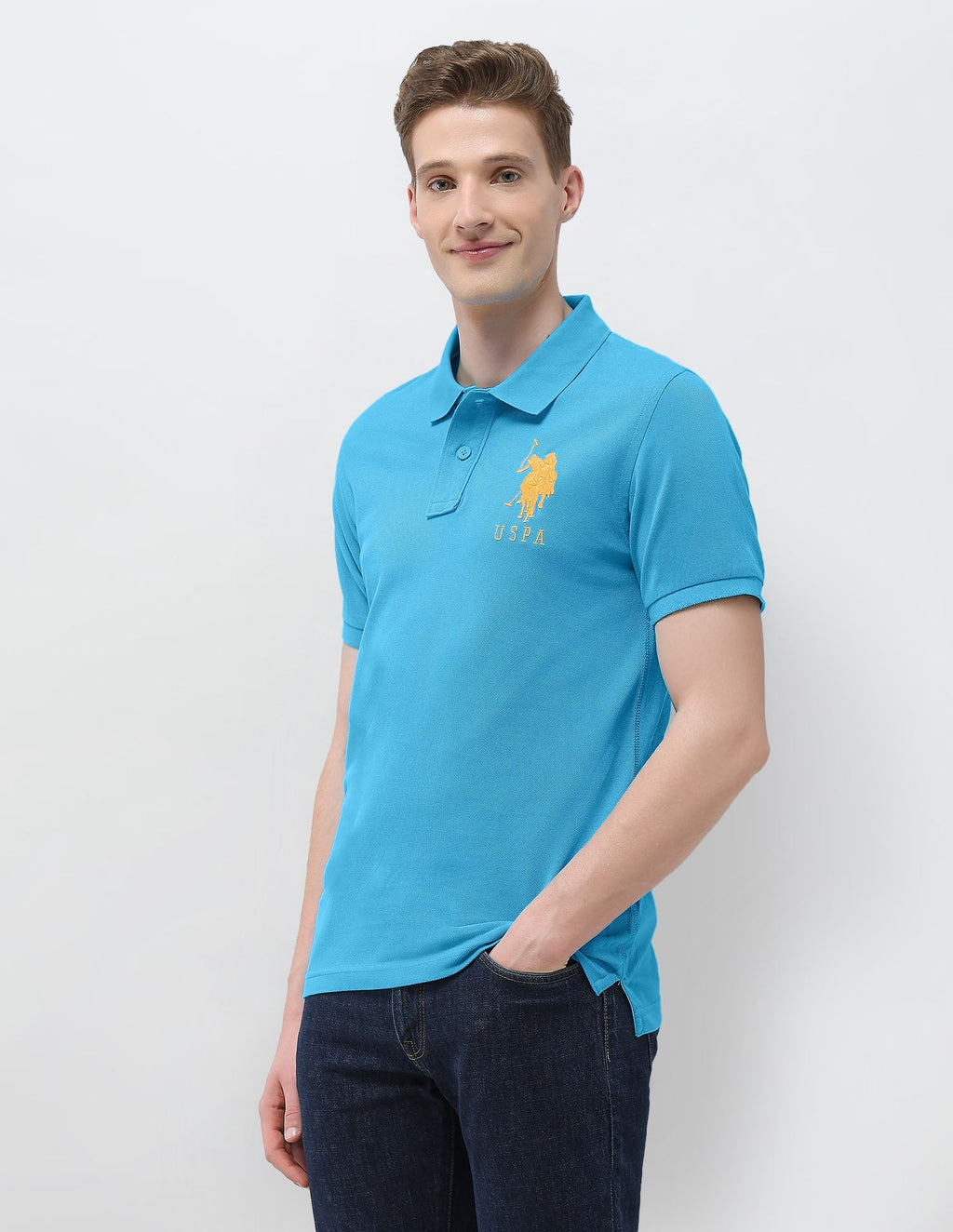 Solid Slim Fit Polo Shirt USP0