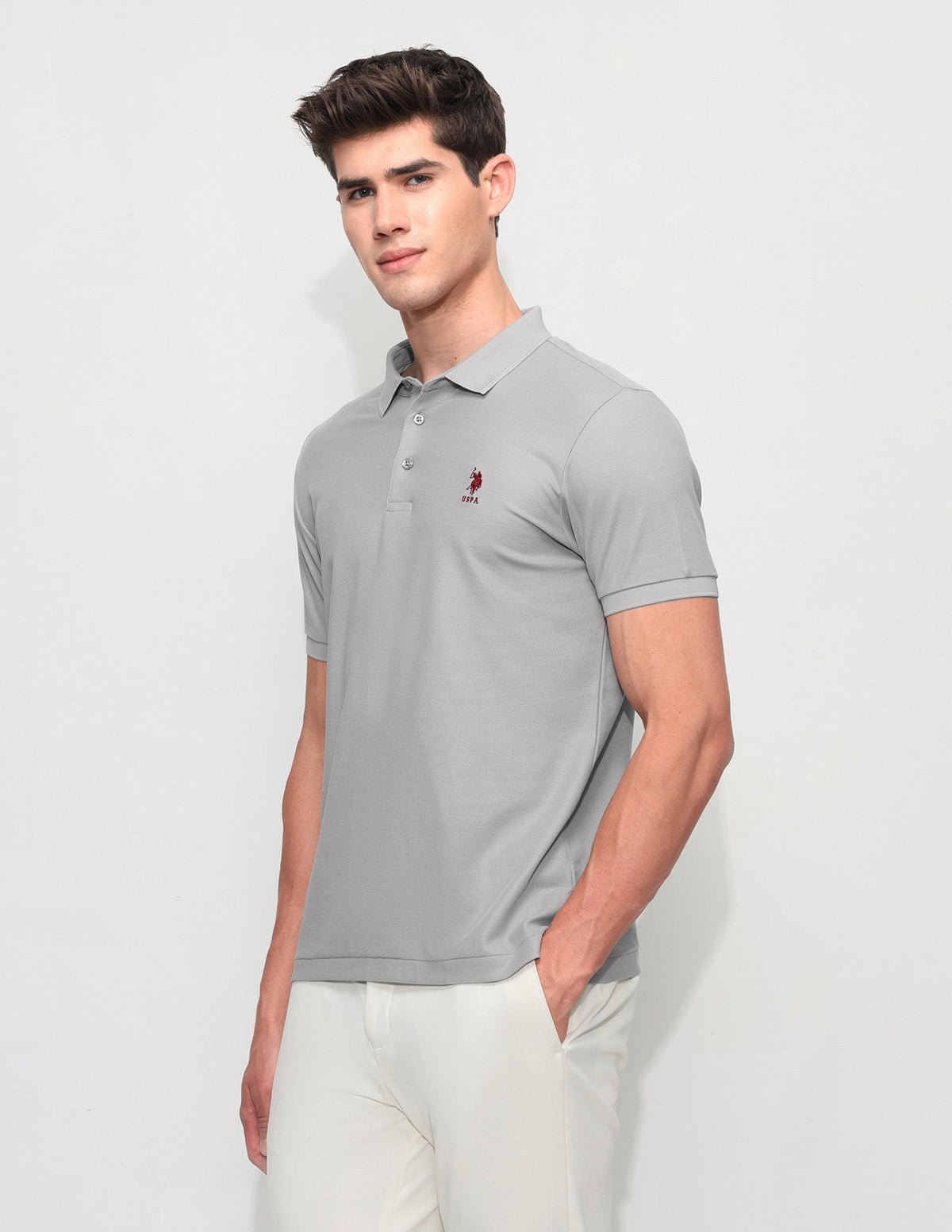Solid Slim Fit Polo Shirt USP0