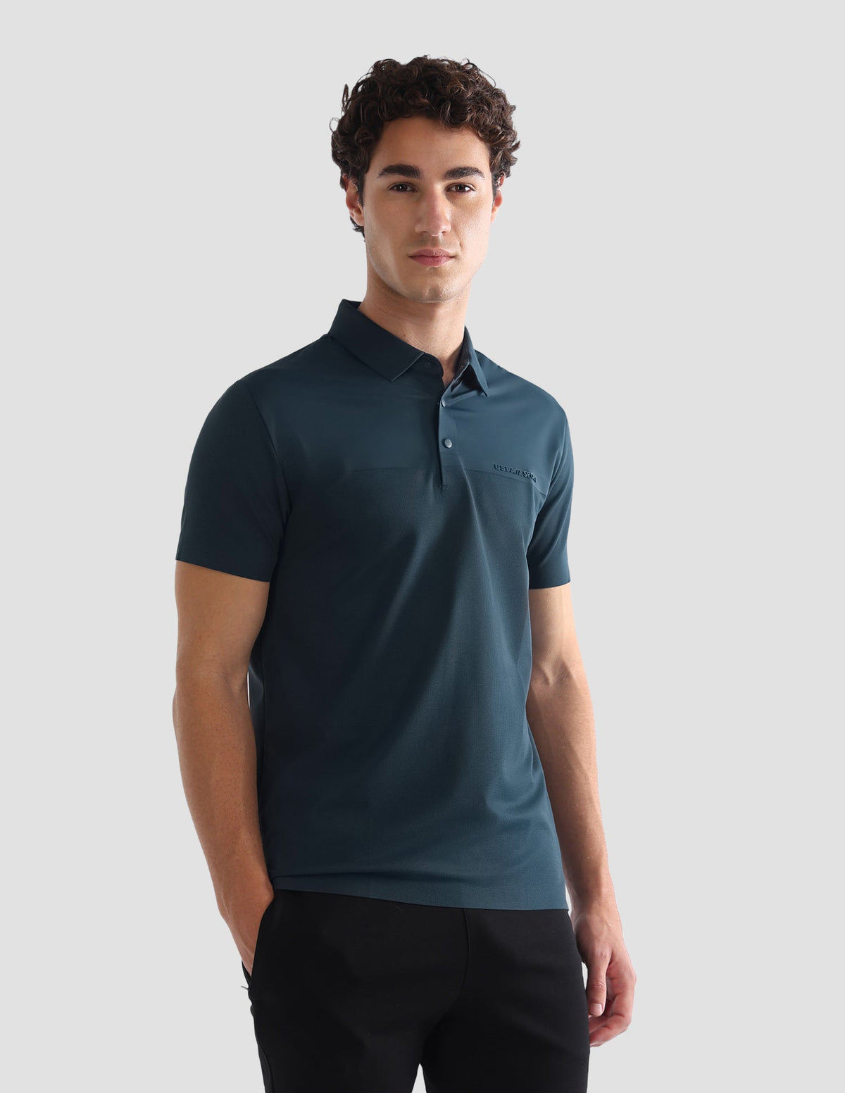 Solid Slim Fit Active Polo Shirt USP0