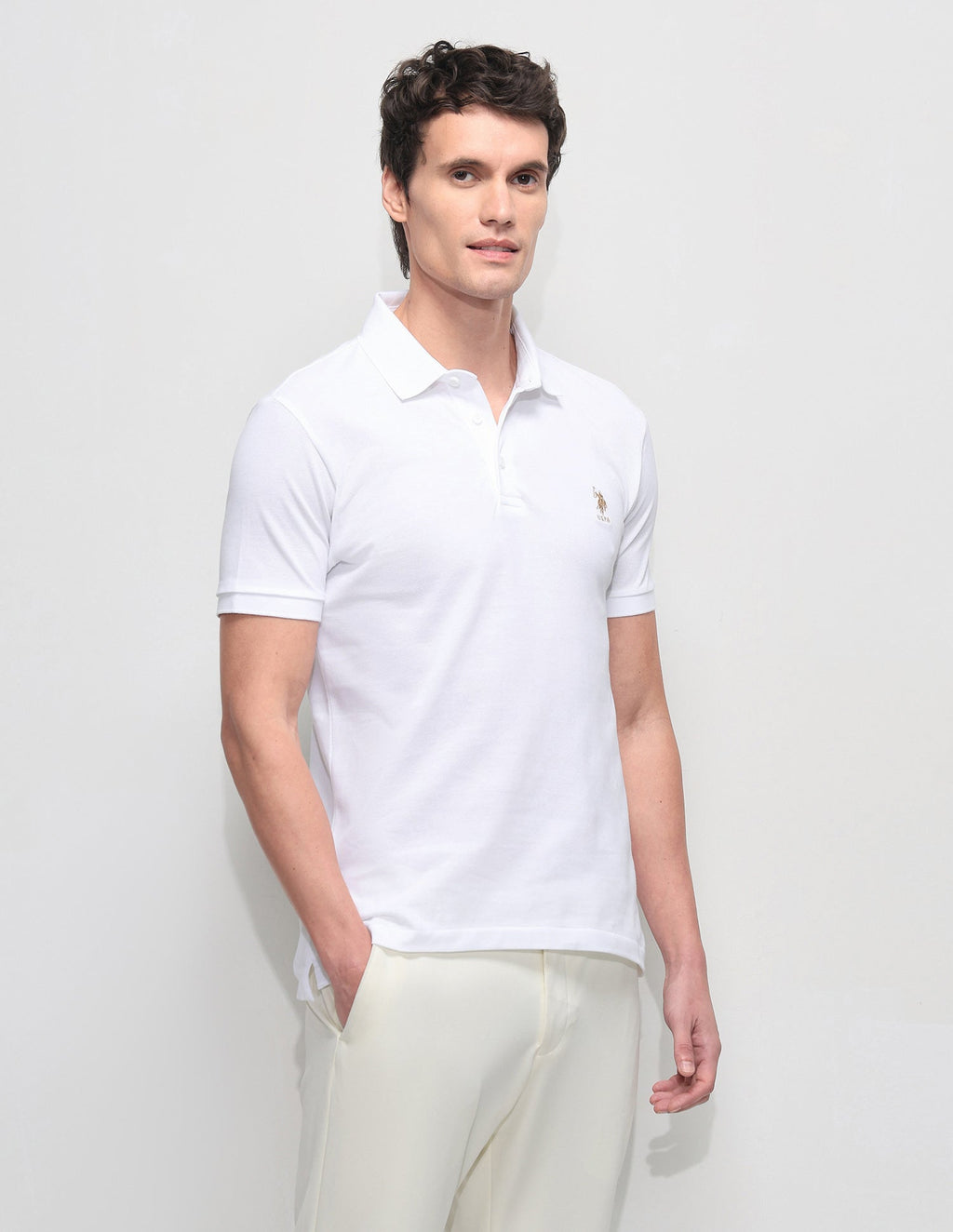 Solid Slim Fit Polo Shirt USP0
