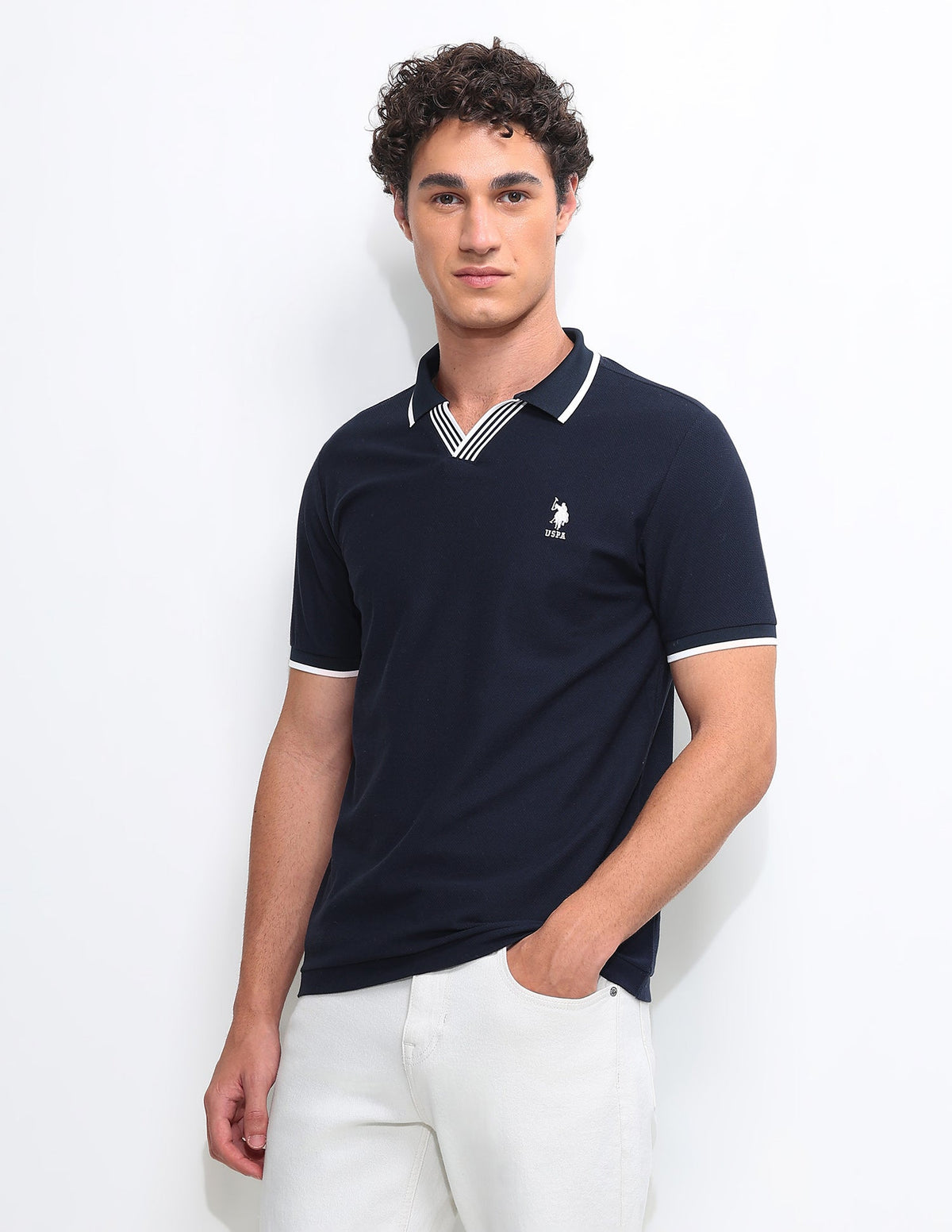 Solid Slim Fit Polo Shirt USP0