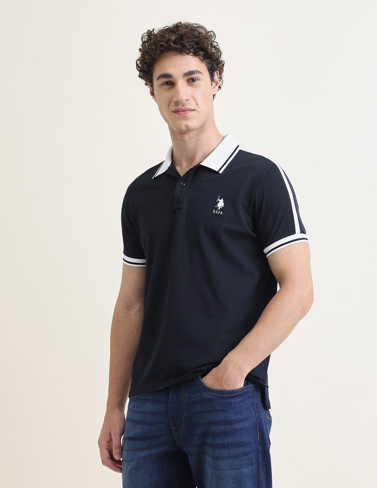 Solid Slim Fit Polo Shirt USP0