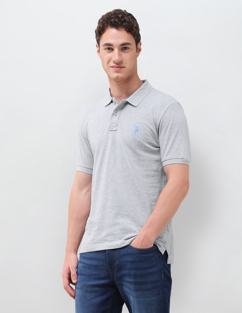 Solid Slim Fit Polo Shirt USP0