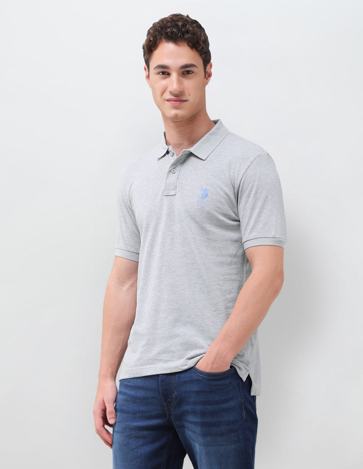 Solid Slim Fit Polo Shirt USP0