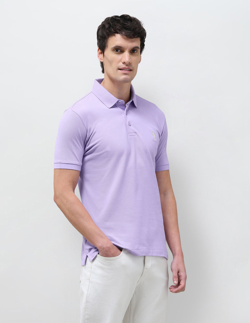 Solid Slim Fit Polo Shirt USP0