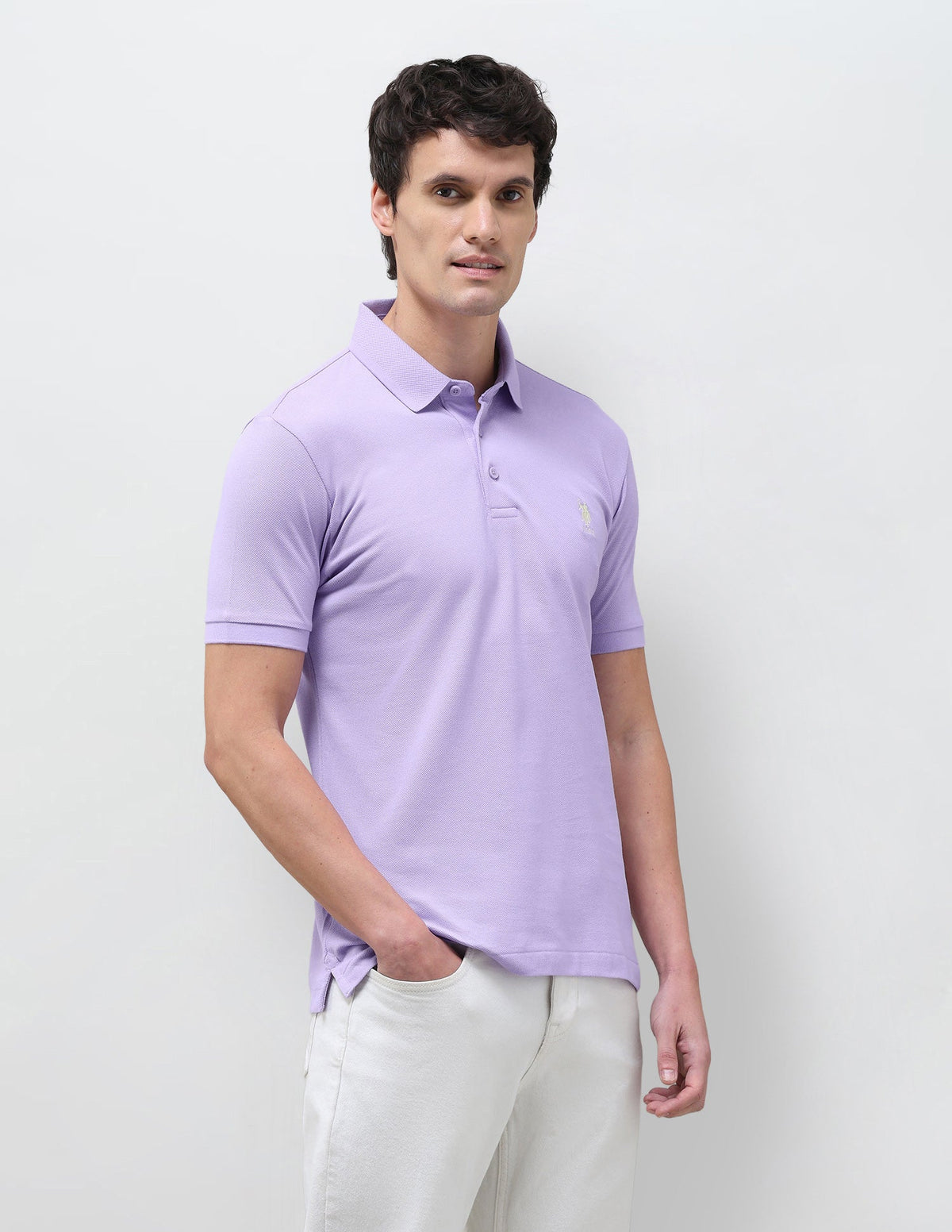 Solid Slim Fit Polo Shirt USP0