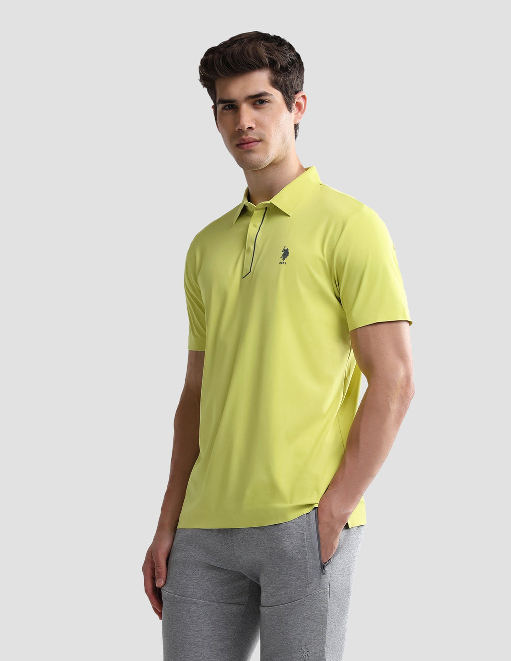 Solid Slim Fit Active Polo Shirt USP0